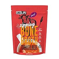 Vista 22 de LonoLife - Sobres individuales de caldo de hueso de ternera al curry tailandés: 0.35 onzas de proteína, apto para dieta Keto, 24 porciones
