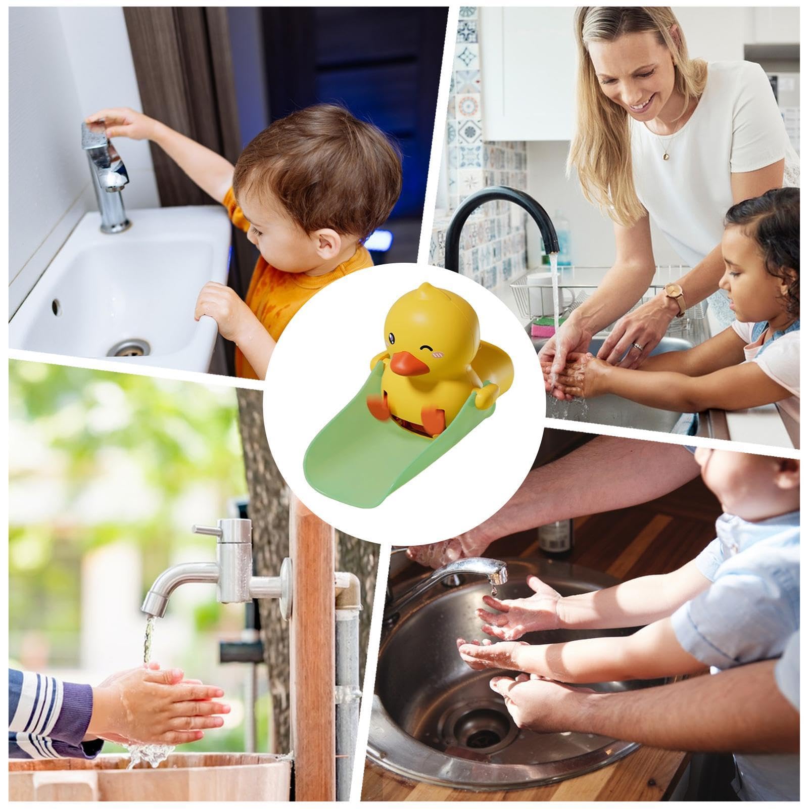 Extensor de grifo de pato | Extensor de fregadero para niños pequeños | Extensor de mango de grifo ajustable, extensor de fregadero para lavar a mano