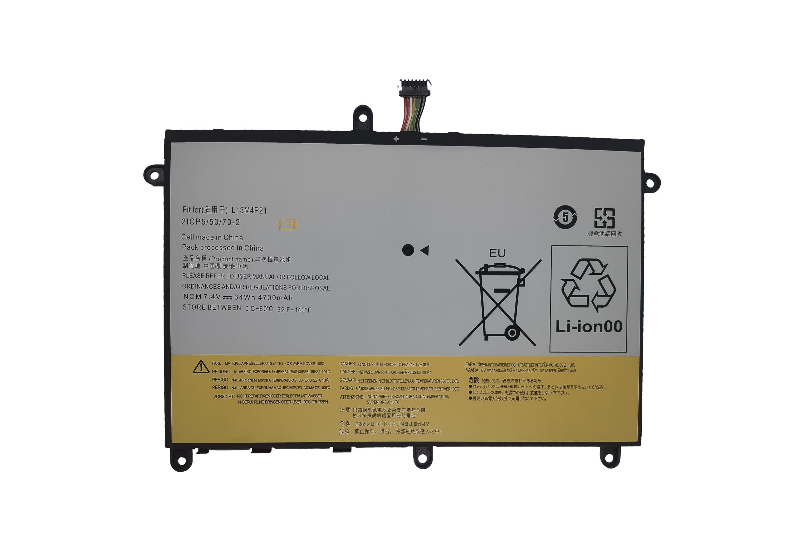 Batterymarket New L13L4P21 L13M4P21 Replacement Laptop Battery Compatible with Lenovo IdeaPad Yoga 2 11 121500223-7.4V 34Wh/4600mAh