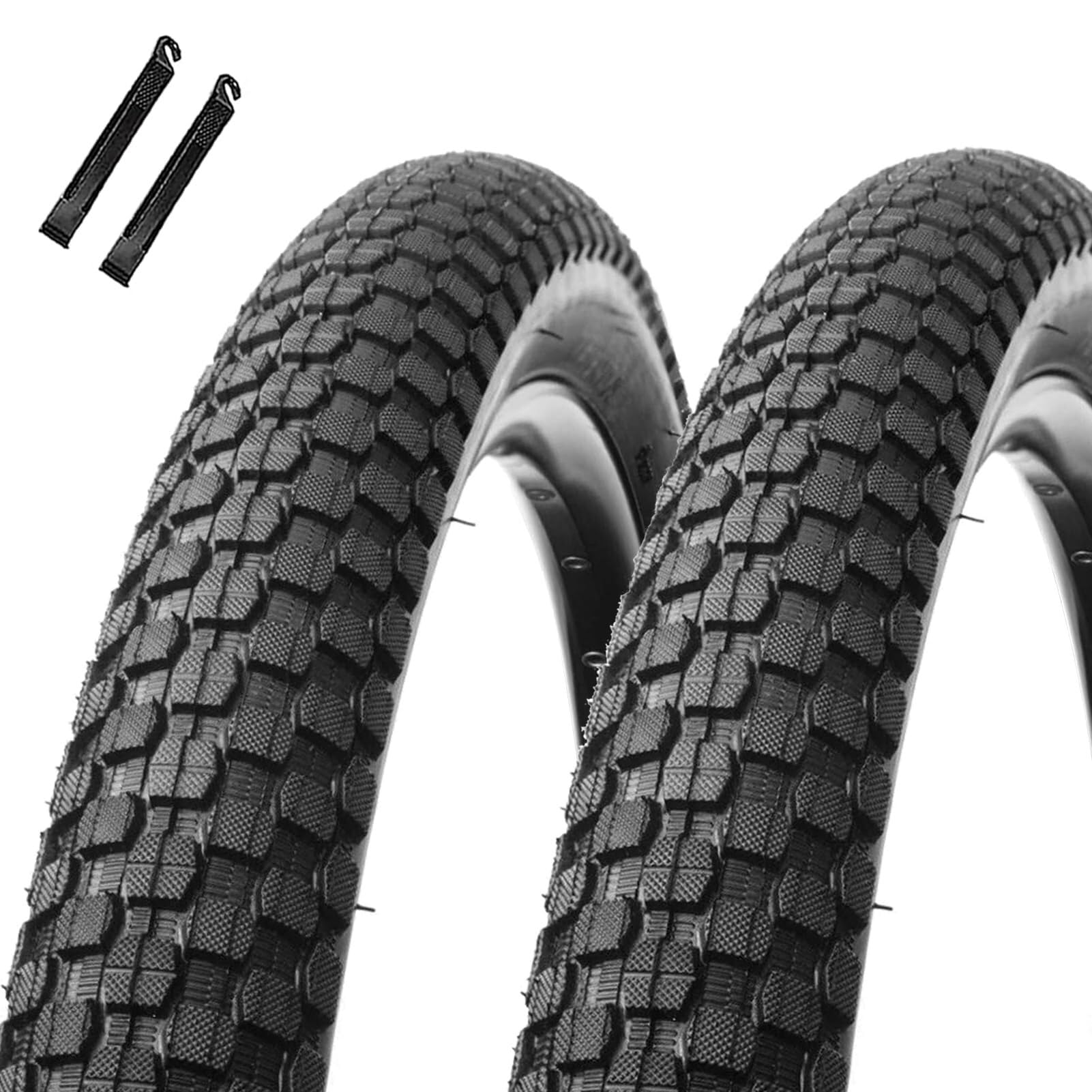 Ulepszona opona 2 szt. 20/24/66.0 cm BMX opony rowerowe | pasują do felg o szerokości 1,75/1,95/2,125/2,3/6.0 cm | opony zapasowe z parą dźwigni do MTB | rower trójkołowy | Crusier Bicycle