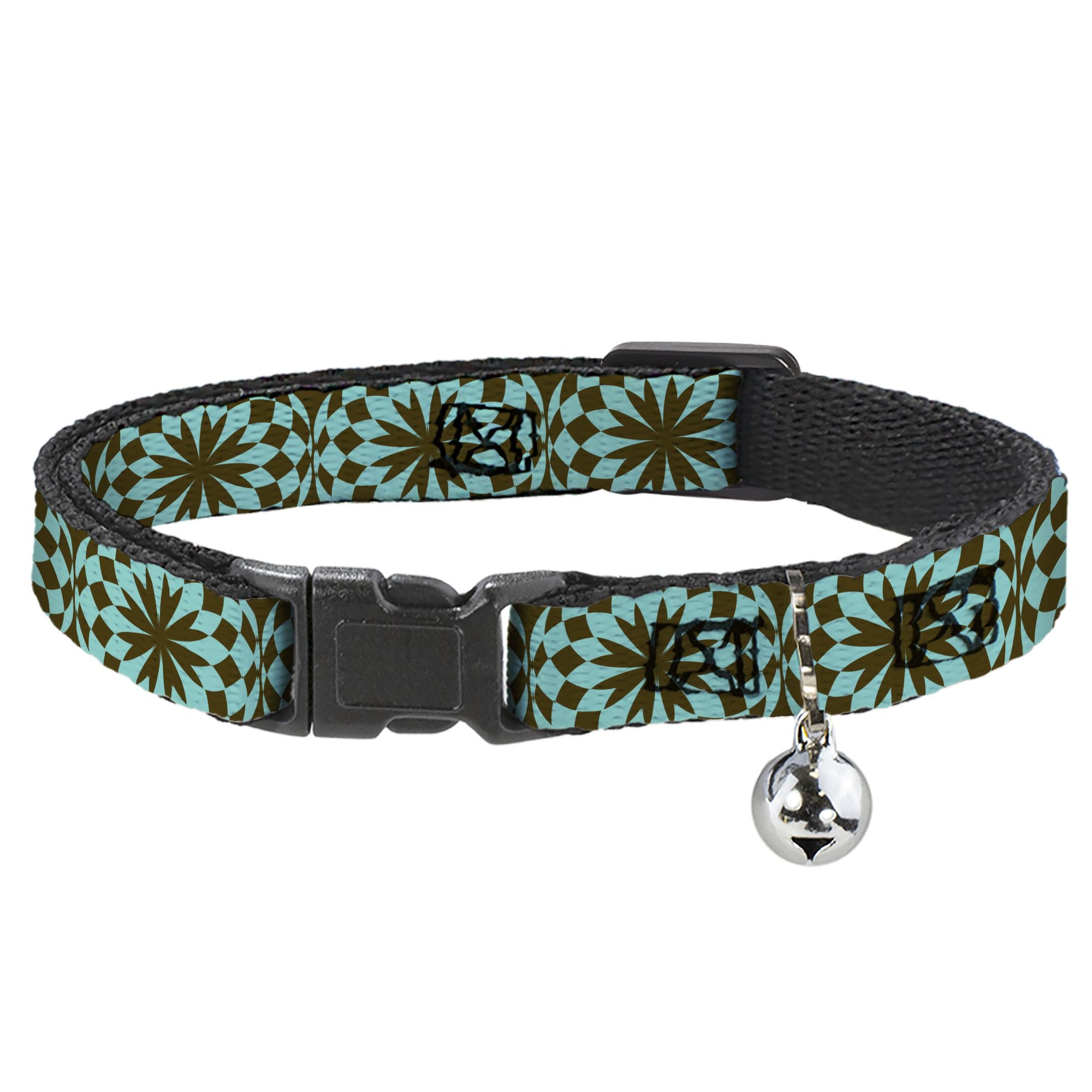 Collar para gato Buckle-Down de 20-30 cm con diseño de caleidoscopio mediano