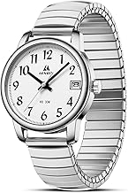 LN LENQIN Women's Watches Women's Watch Stainless Steel Waterproof Watches for Women Analogue Quartz Wrist Watch Expansion Band