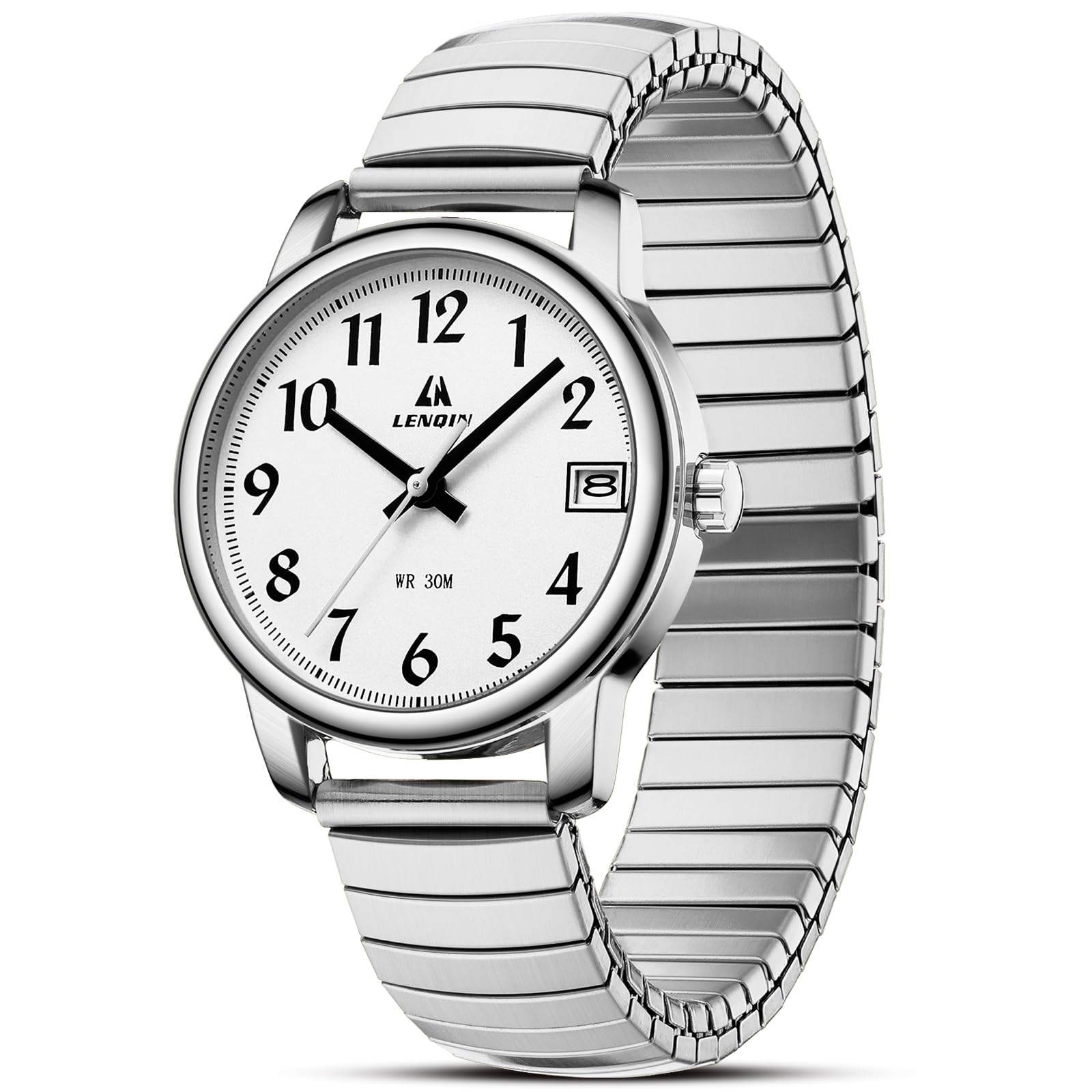LN LENQIN Damen Uhren Damen Uhr Edelstahl Wasserdicht Uhren für Frauen Analog Quarz Armbanduhr Expansion Band