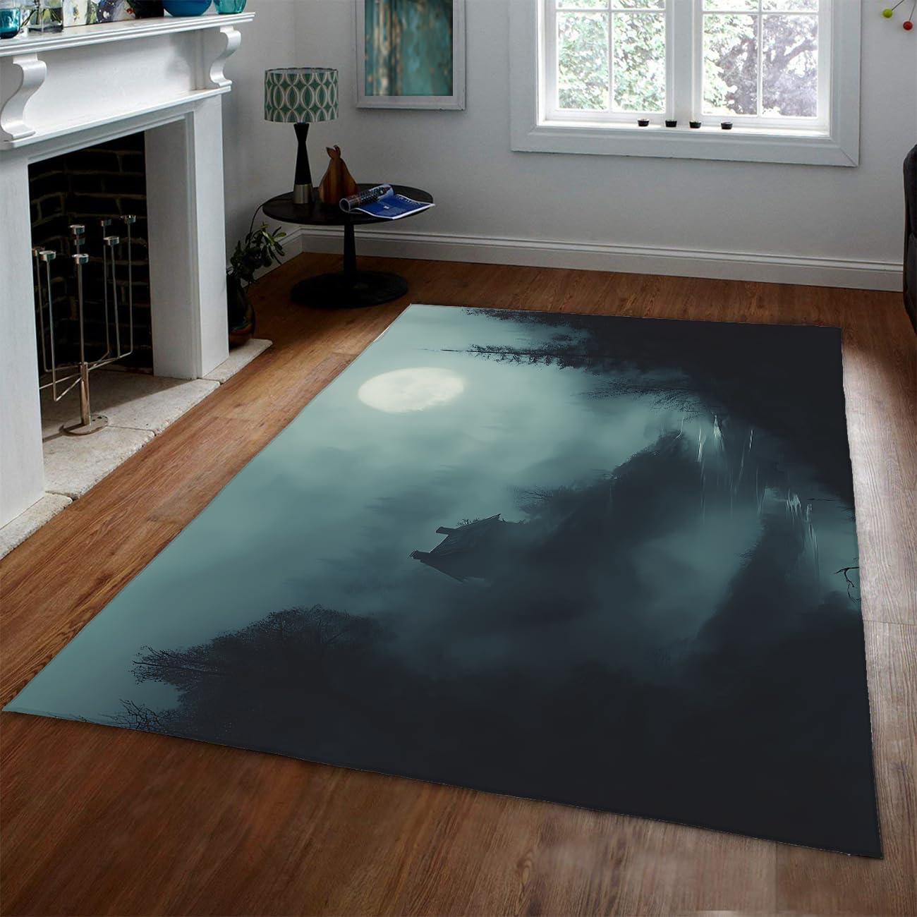 Tapis poil bas entretien facile contre la poussière du salon