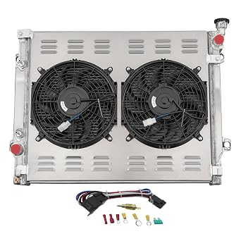 4 Row Core Aluminum Radiator for 2016-2023 2018 Toyota Tacoma 2.7L 3.5L at CC13565 Radiador Automotive Replacement Radiators Shroud Fan Relay Kit