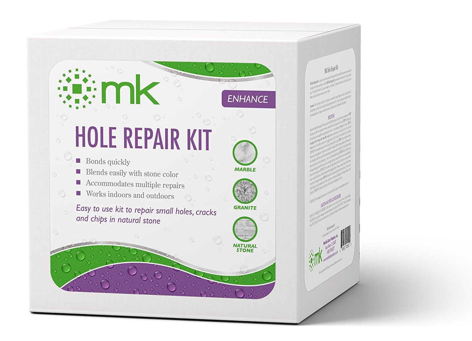 Marble Kare Products White Filler/Buff Tint MK Hole Repair Kit