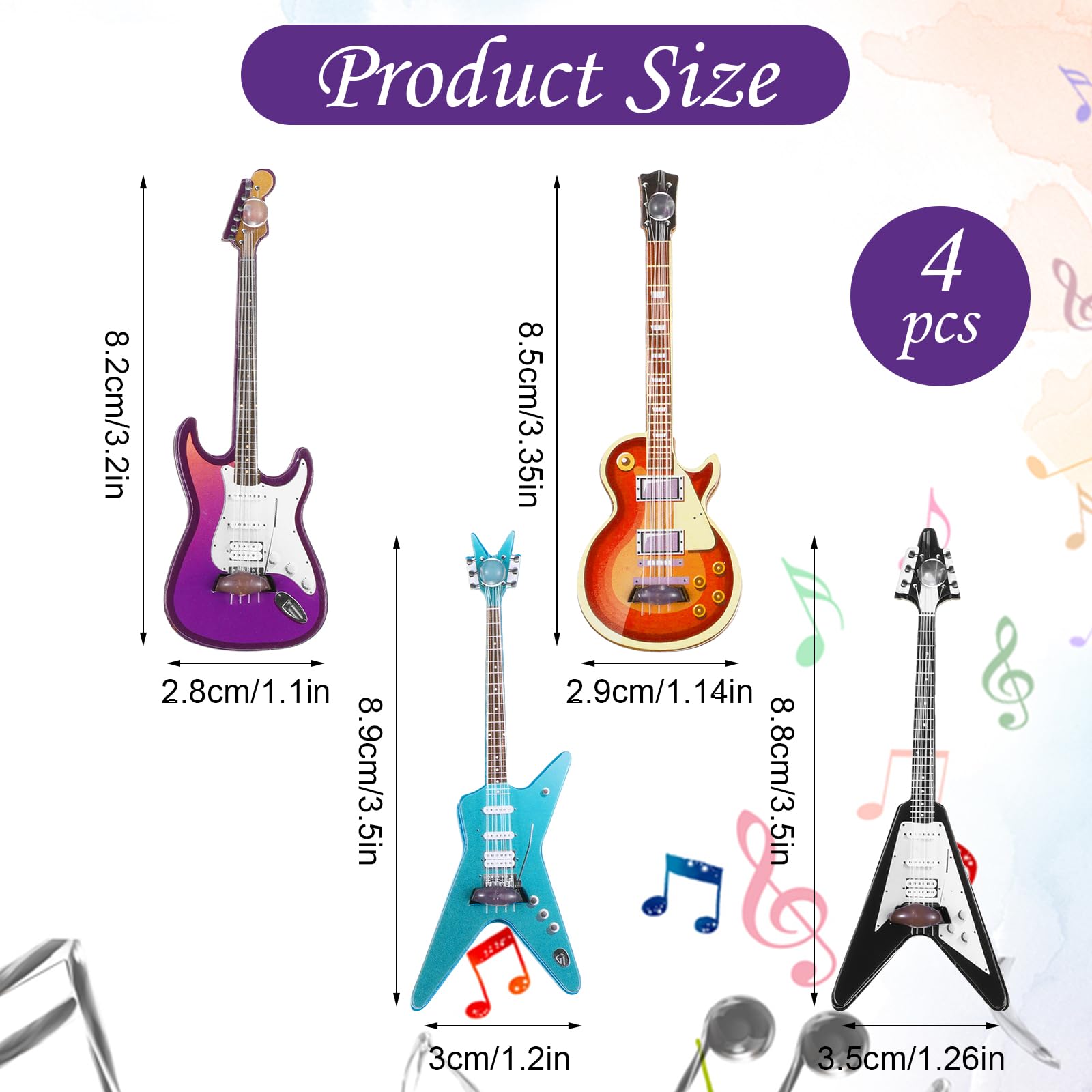 Novelty Place Lot de 12 guitares électriques gonflables pour enfants - 89 cm - Couleurs assorties - Étanche - Pour concert musical des années 80 et 90