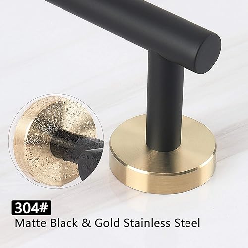 Miniatura 3 de NearMoon - Barra para toallas de baño, accesorios de baño de acero inoxidable, para toalla de ducha para baño, soporte de toalla montado en la pared