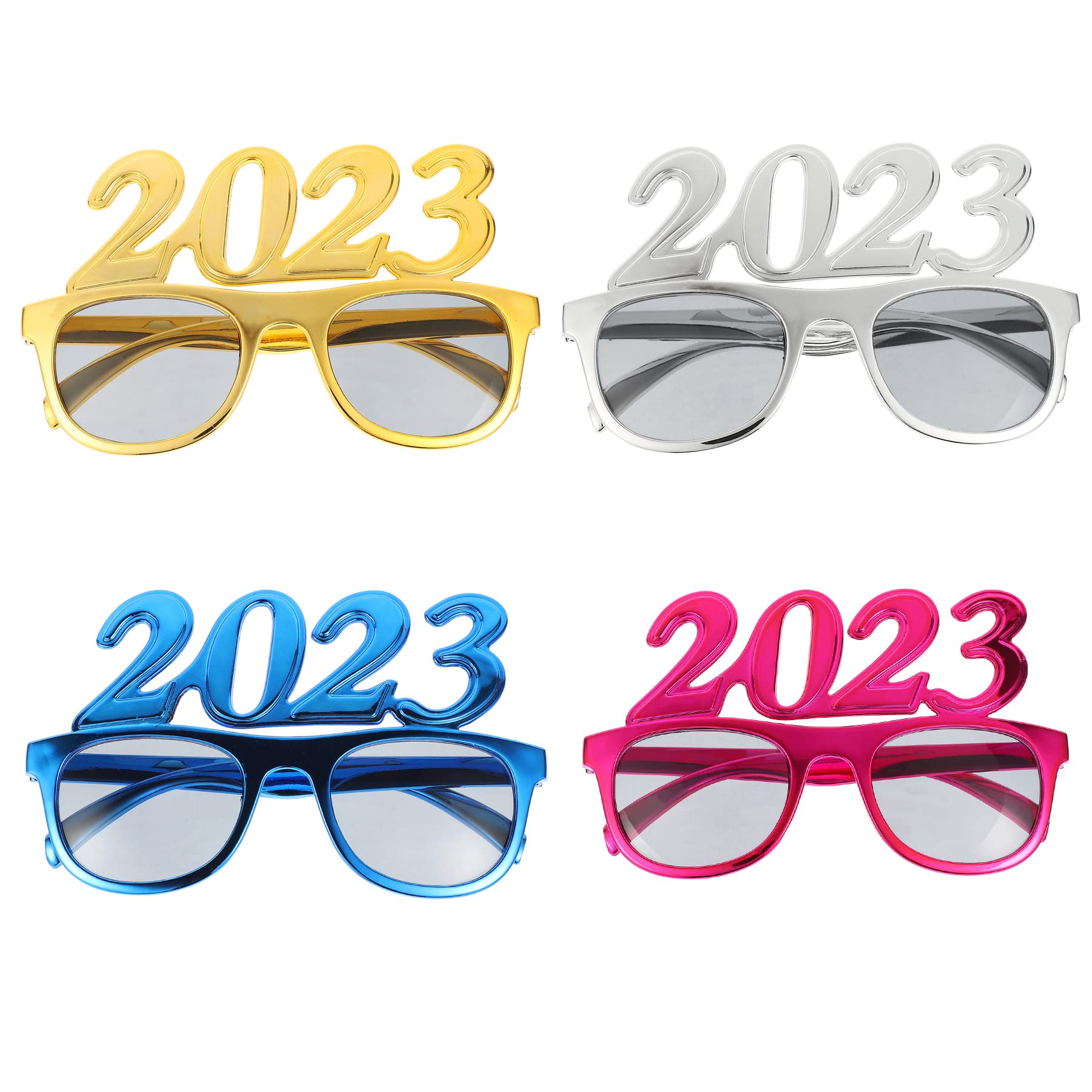 Buy 2023 Glasses Happy New Year Glasses Glitter 2023 Eyeglasses Plastic