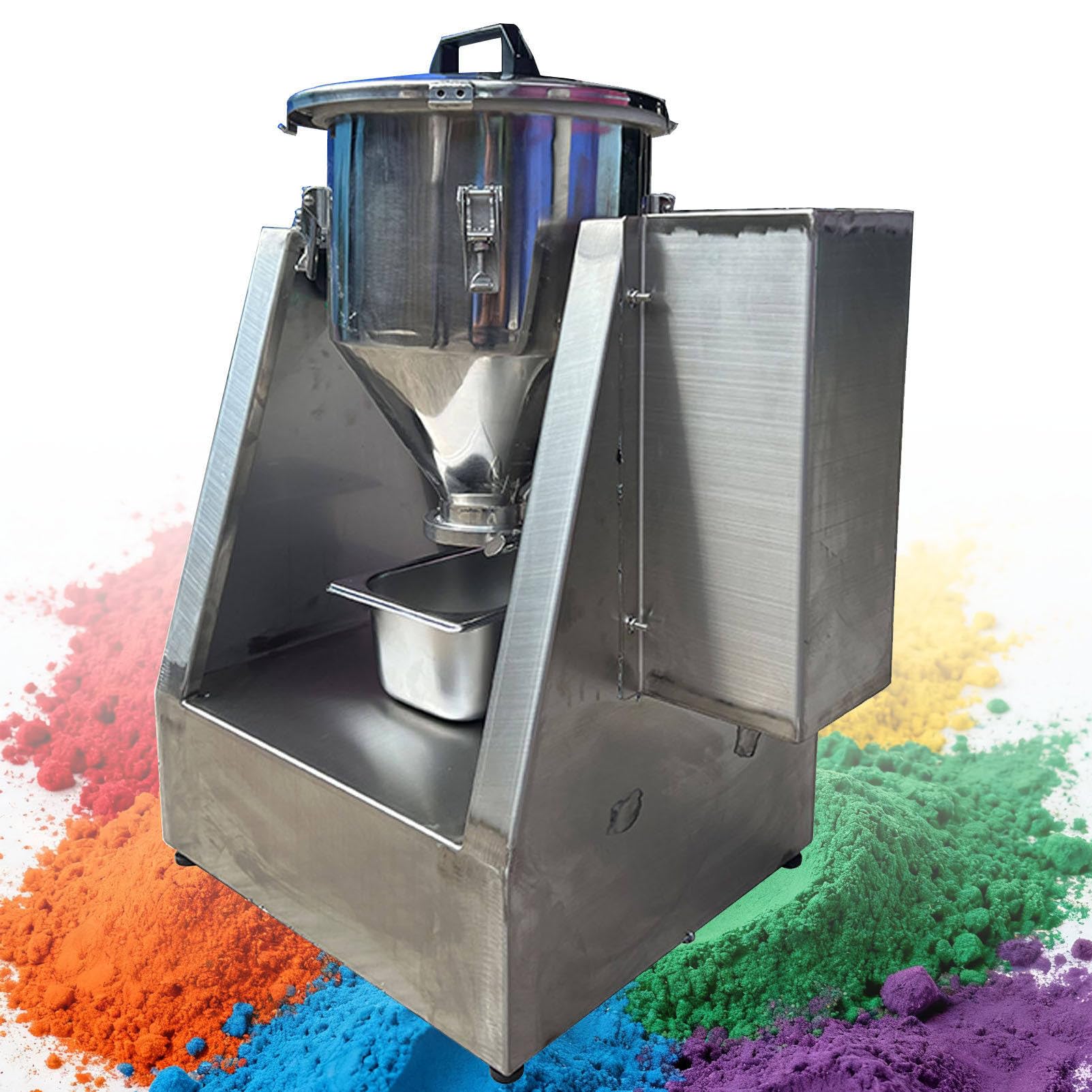 guoyjmm Laboratory Powder Mixer, 304 Stainless Steel Blender Blending Machine, Rotation Powder Mixing Machine, for Grain Particle Granule Plastic 20L