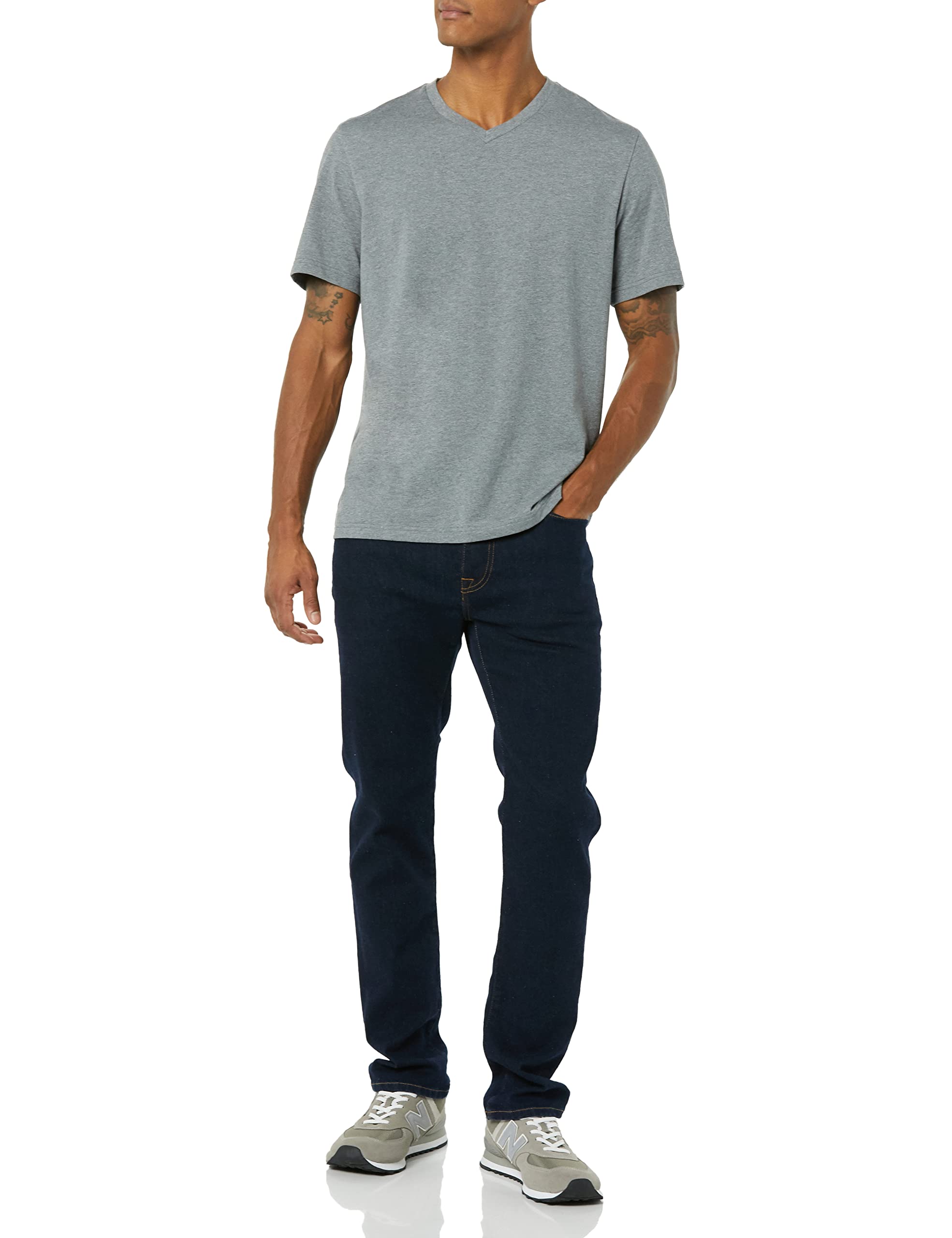 Amazon Essentials Hombre Camisetas de Cuello en V de Manga Corta