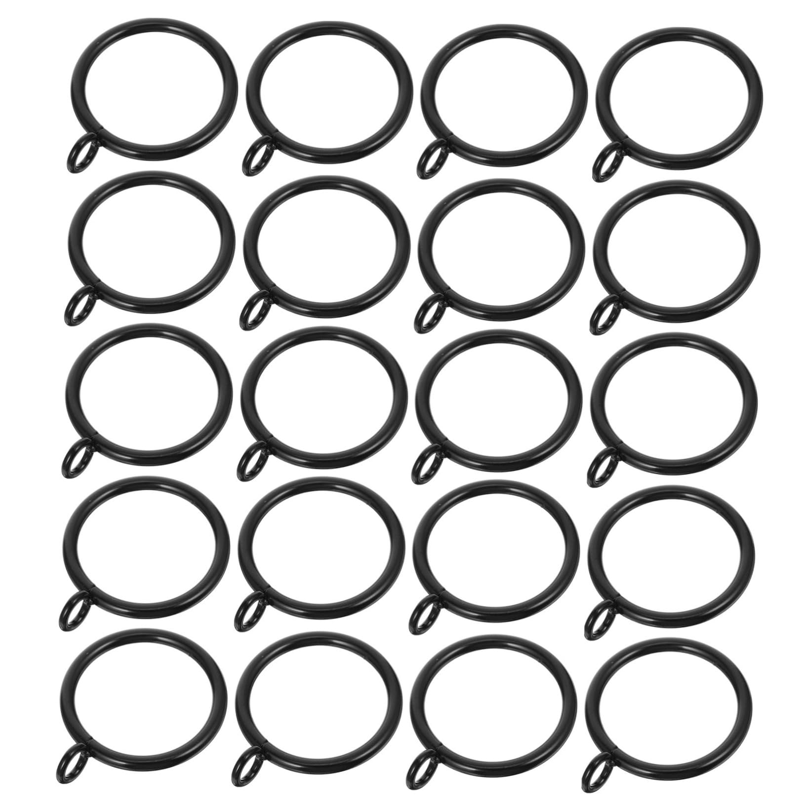 Zerodeko 20Pcs Metal Curtain Hook Rings Elegant Roman Rod Design Heavy Duty Drapery Rings for Bedrooms and Living Rooms Hardware Accessories for Various Curtain Types
