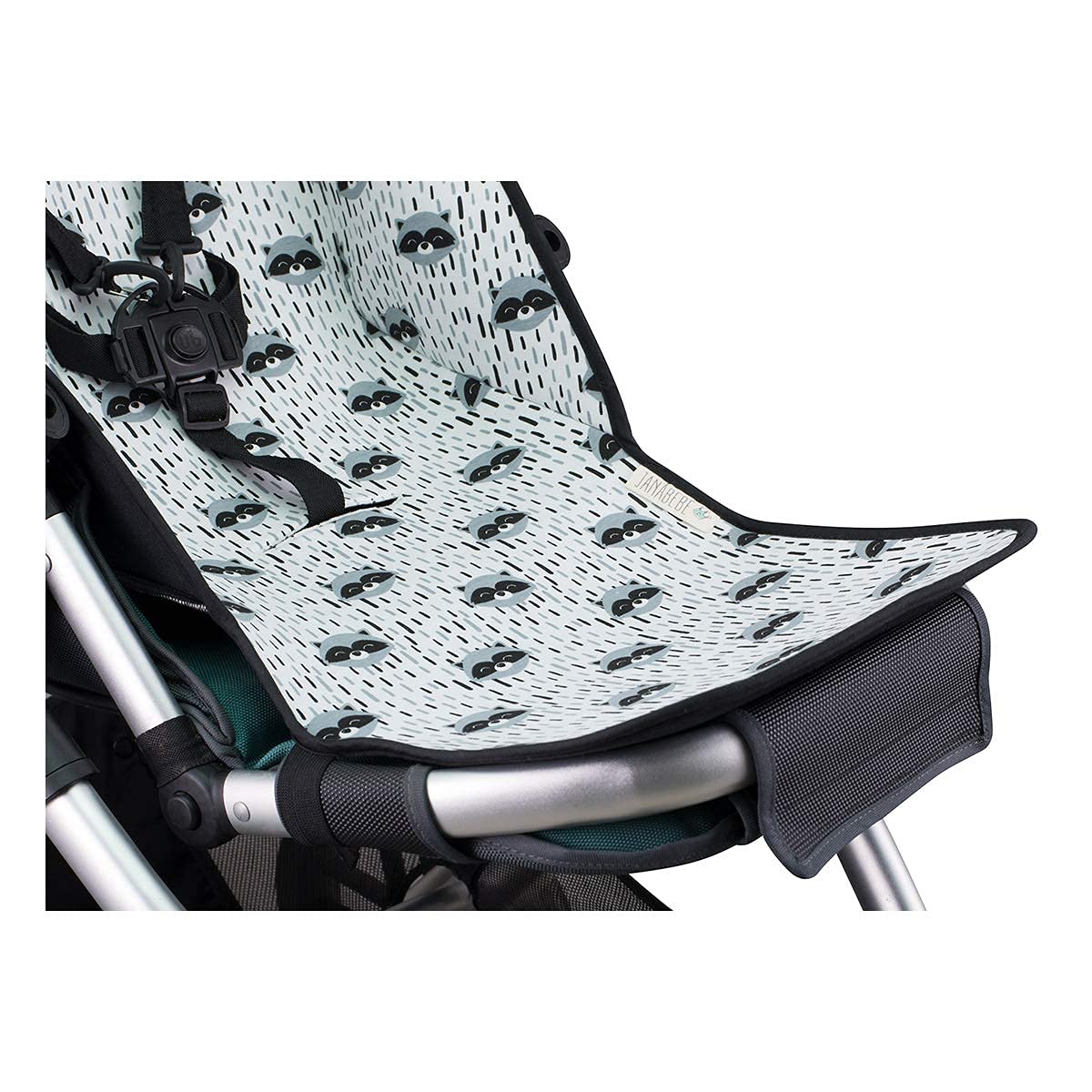 JYOKO KIDS Materassino per passeggino compatibile con Uppababy Vista e Cruz 100% Cotone (Raccoon)