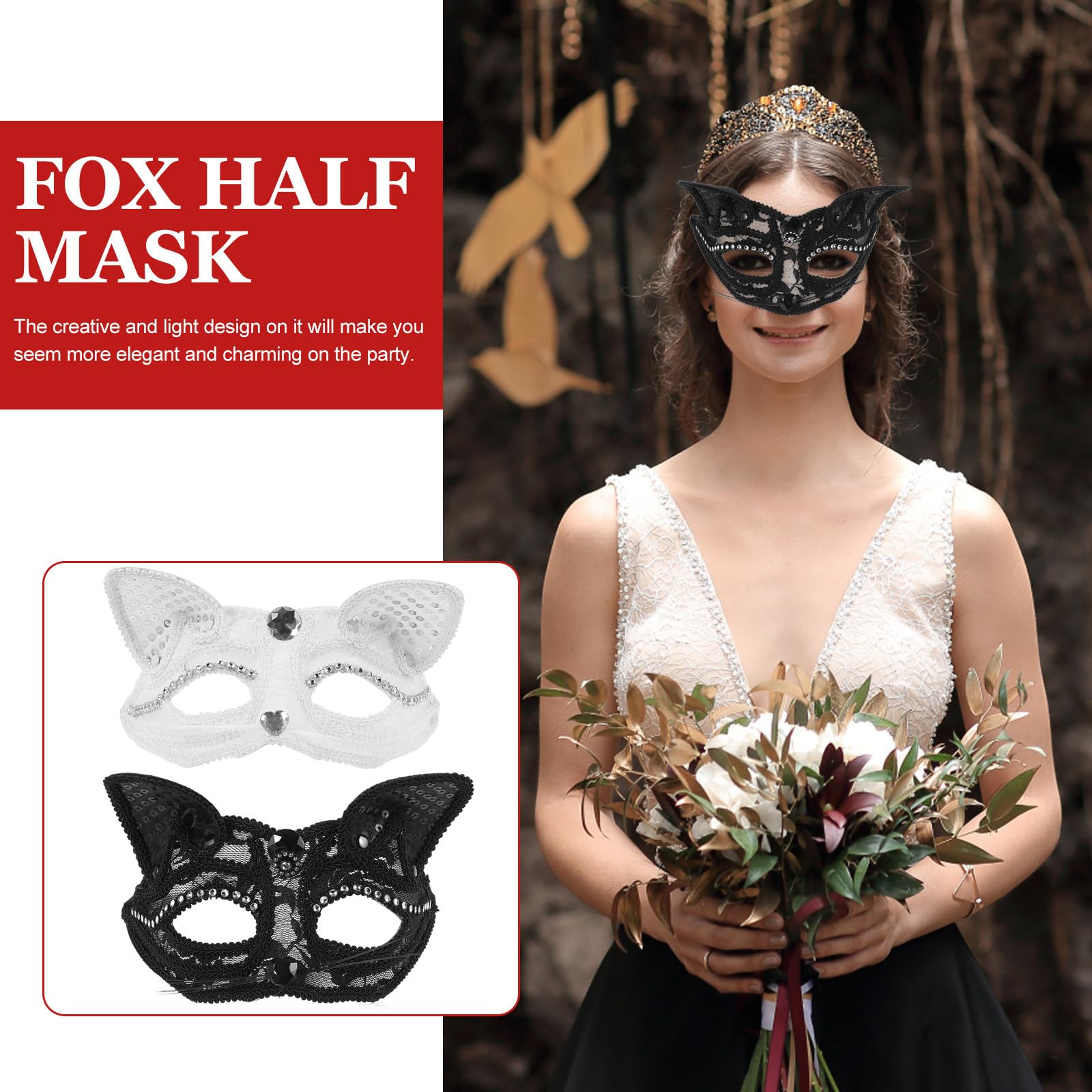 TOYANDONA 10 Unidades Máscara de Animal Decorativa Ligera para Cosplay y