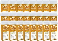 Kit Depilflax 24 Refil Cera Depilatoria Corporal Profissional Depilação Roll On Natural 100g