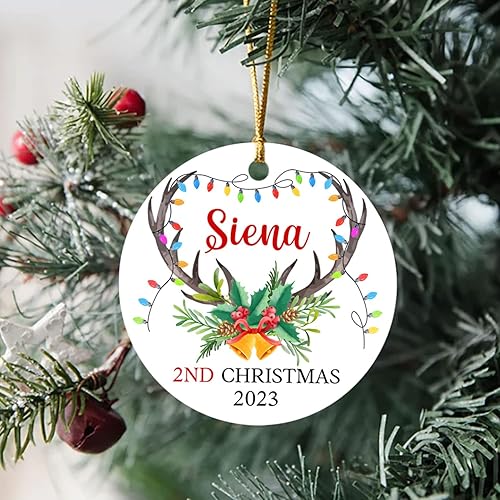 Vista 67 de Adornos de Navidad, adorno de árbol de Navidad de camión rojo, adorno de Navidad personalizado de camión rojo, adorno de Navidad de Feliz Navidad