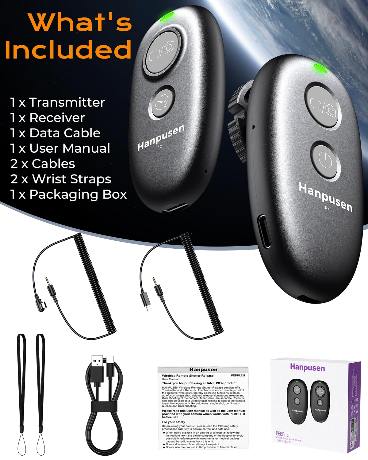 Mando a distancia inalámbrico recargable para cámara Sony | Para Sony A6400/A6700/A6100/A7 IV/A7 III/ZV-1/ZV-E10II/FX3/FX30/FX2/RX100 VII/A7 V/A1 II/A7C II/ZV-E1, sin pilas desechables