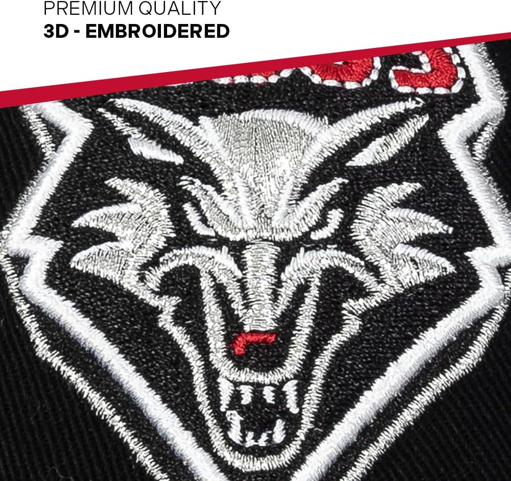 Desert Cactus University of New Mexico Hat Lobos UNM Baseball Hats Cap Adjustable Adult Team Color (Design 2) Black