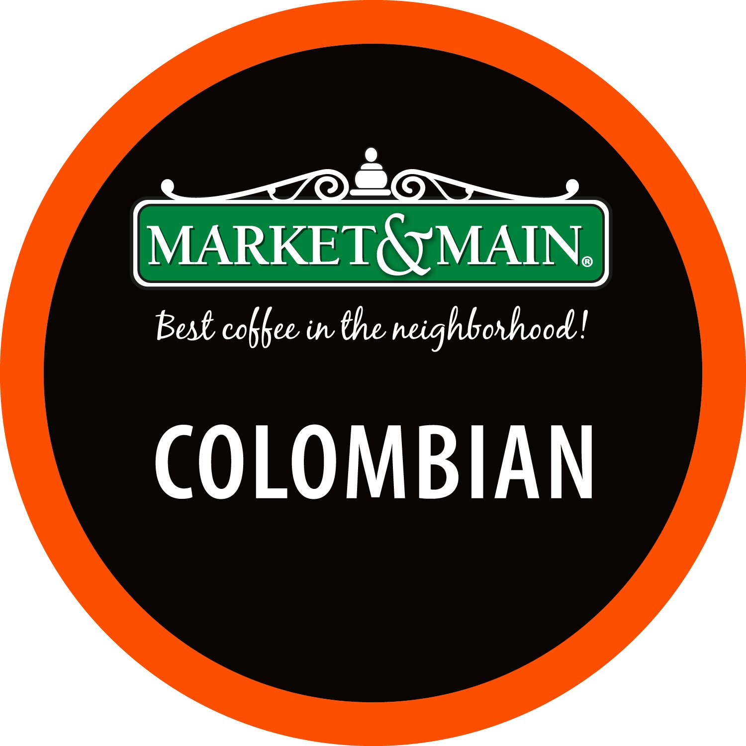 Market & MainOne Cup, Colombian, Compatible with Keurig K-cup Brewers, 80 Count