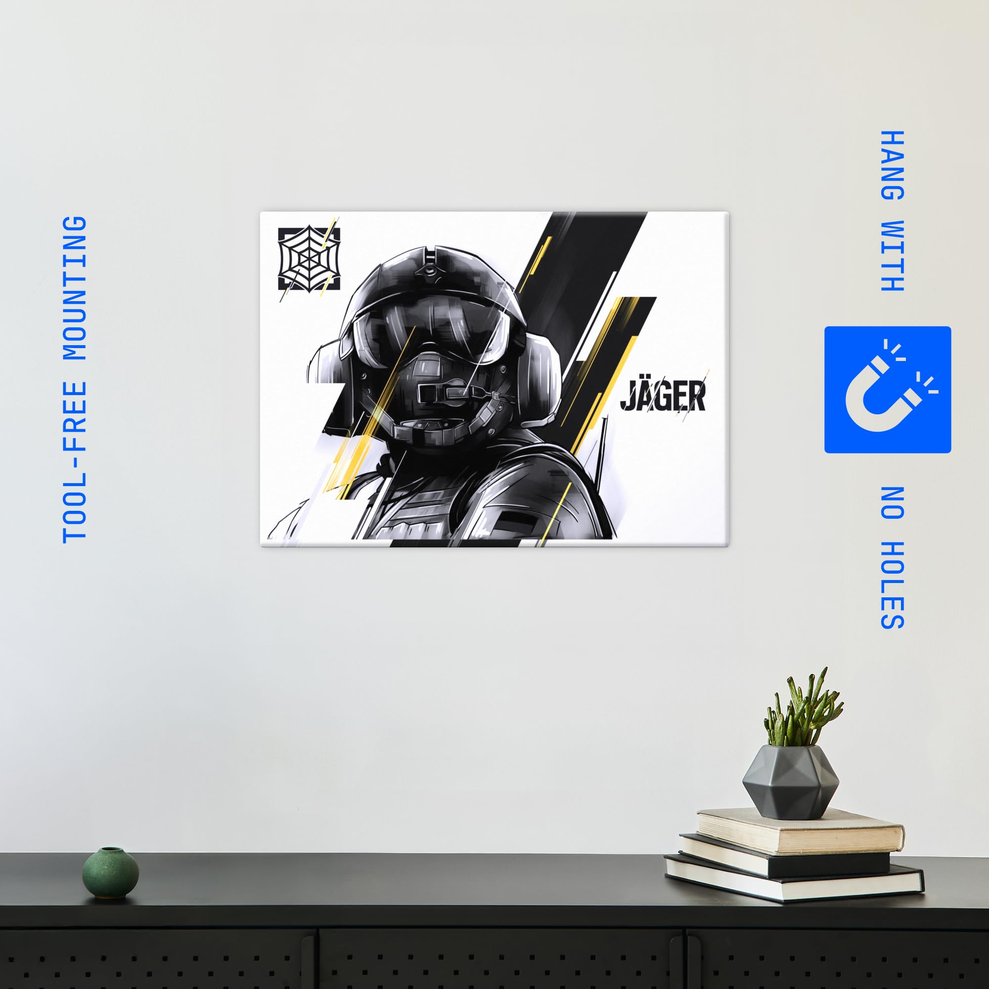 Displate Metal Poster Six Siege Jager Wandbild 32 x 45 cm | Magnetische Befestigung Wandposter. Wanddeko, Metall Wandkunst, Wanddekoration im Wohnzimmer in Schlafzimmern & Büros.