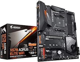 GIGABYTE X570 AORUS Elite Wi-Fi (AMD Ryzen 3000/X570/ATX/PCIe4.0/DDR4/Intel Dual Band 802.11AC Wi-Fi/Front USB Type-C/RGB Fusion 2.0/M.2 Thermal Guard/Gaming Motherboard)