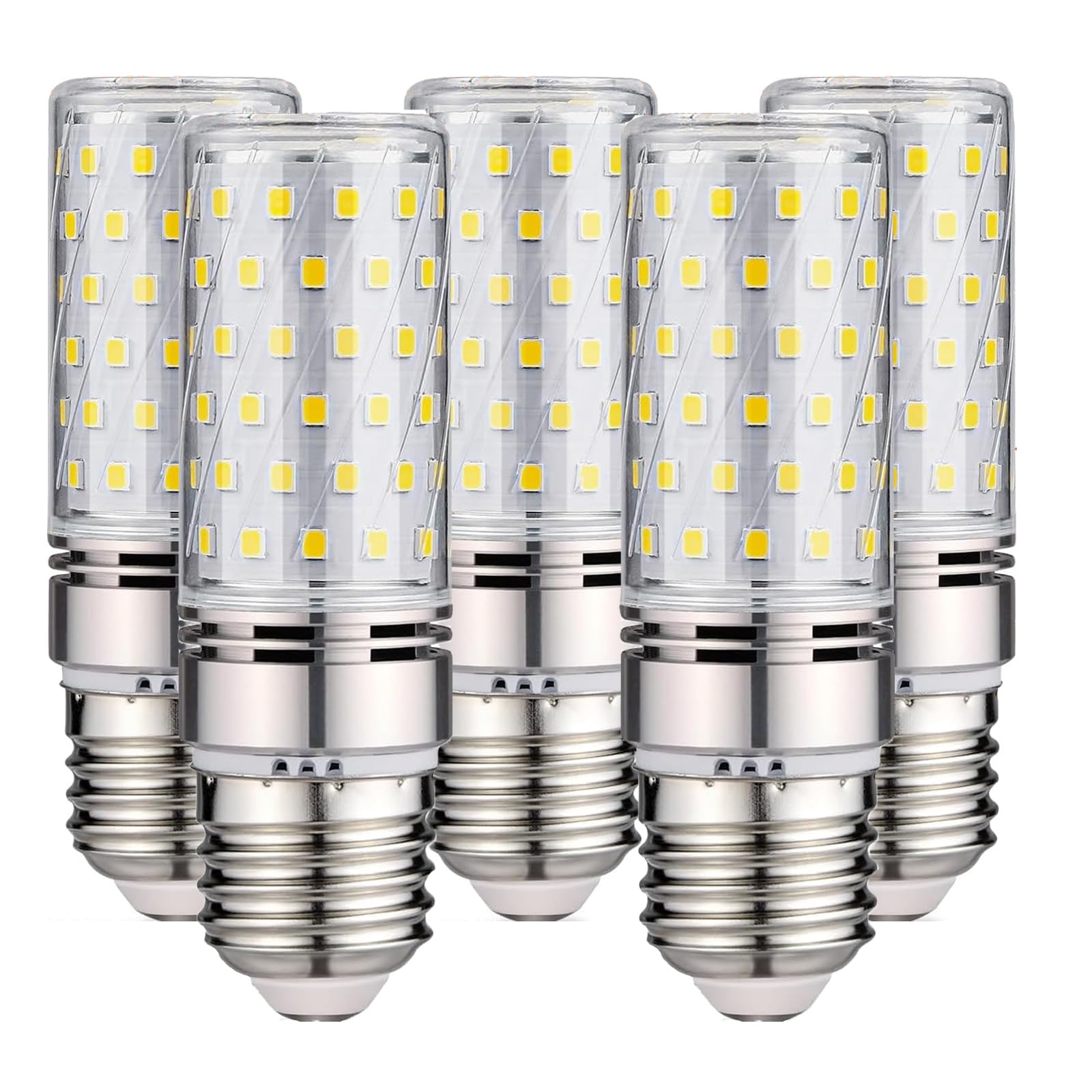 GERUI 5 E27 LED Corn Bulbs, 6000K White LED Bulbs, 16W LED Bulbs to Replace 150W Bulbs, E27 Corn Bottle Small Candle Lighting, Non dimmable, AC 220-240V
