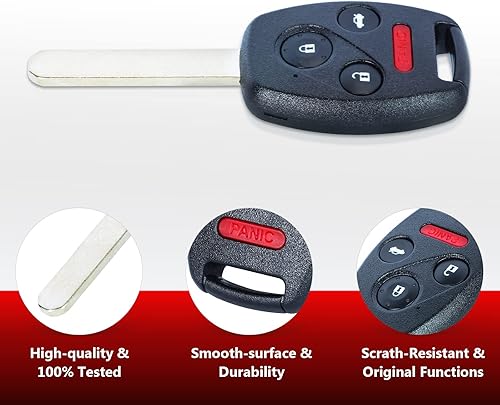 Miniatura 4 de Llavero de repuesto KR55WK49308 con control remoto para Honda Pilot 2009 2010 2011 2012 2013 2014 2015 | Accord Sedan 2008-2012 4 botones 313.8Mhz