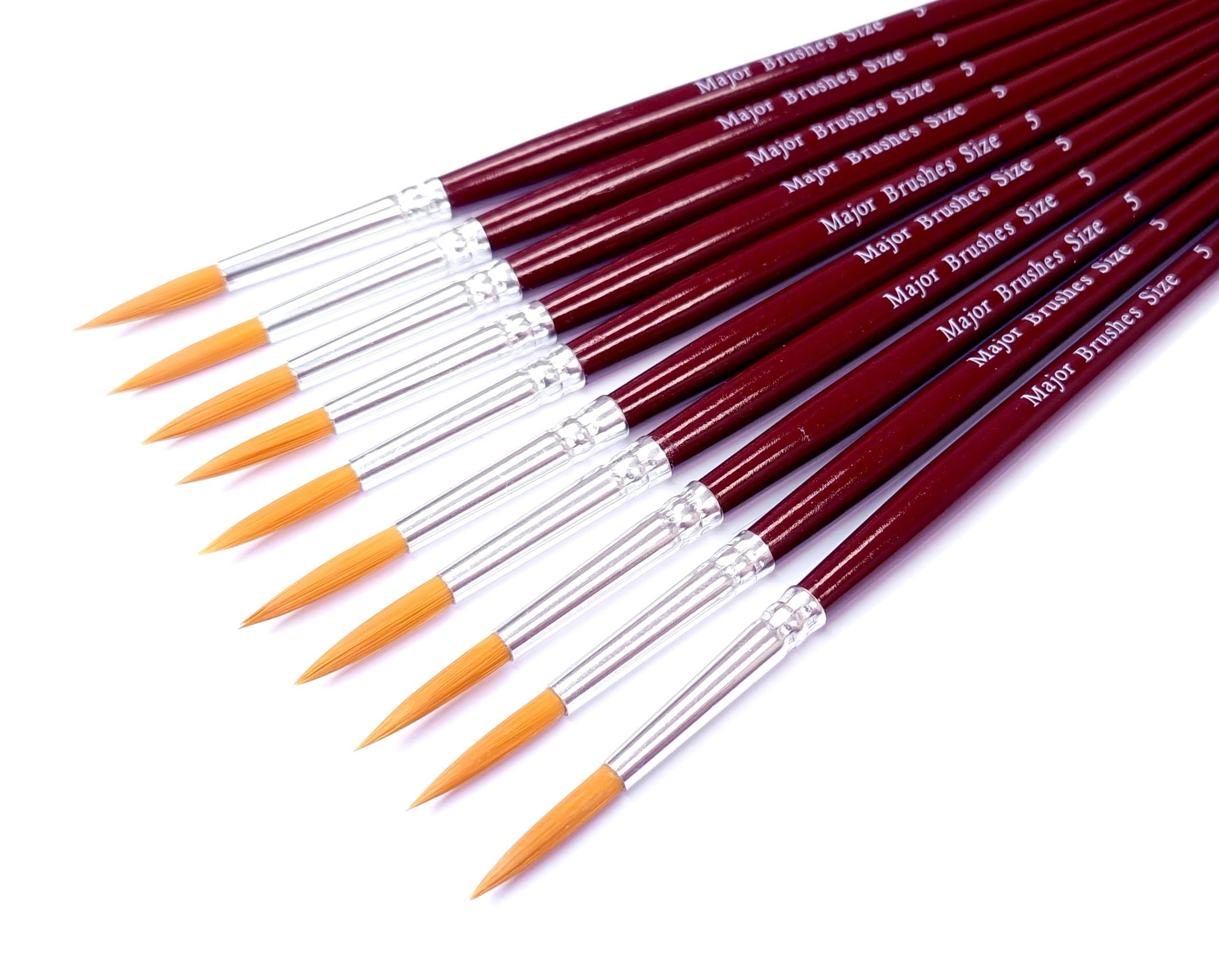 Major Brushes Sable Substitute Brush Size 5 - Set of 10