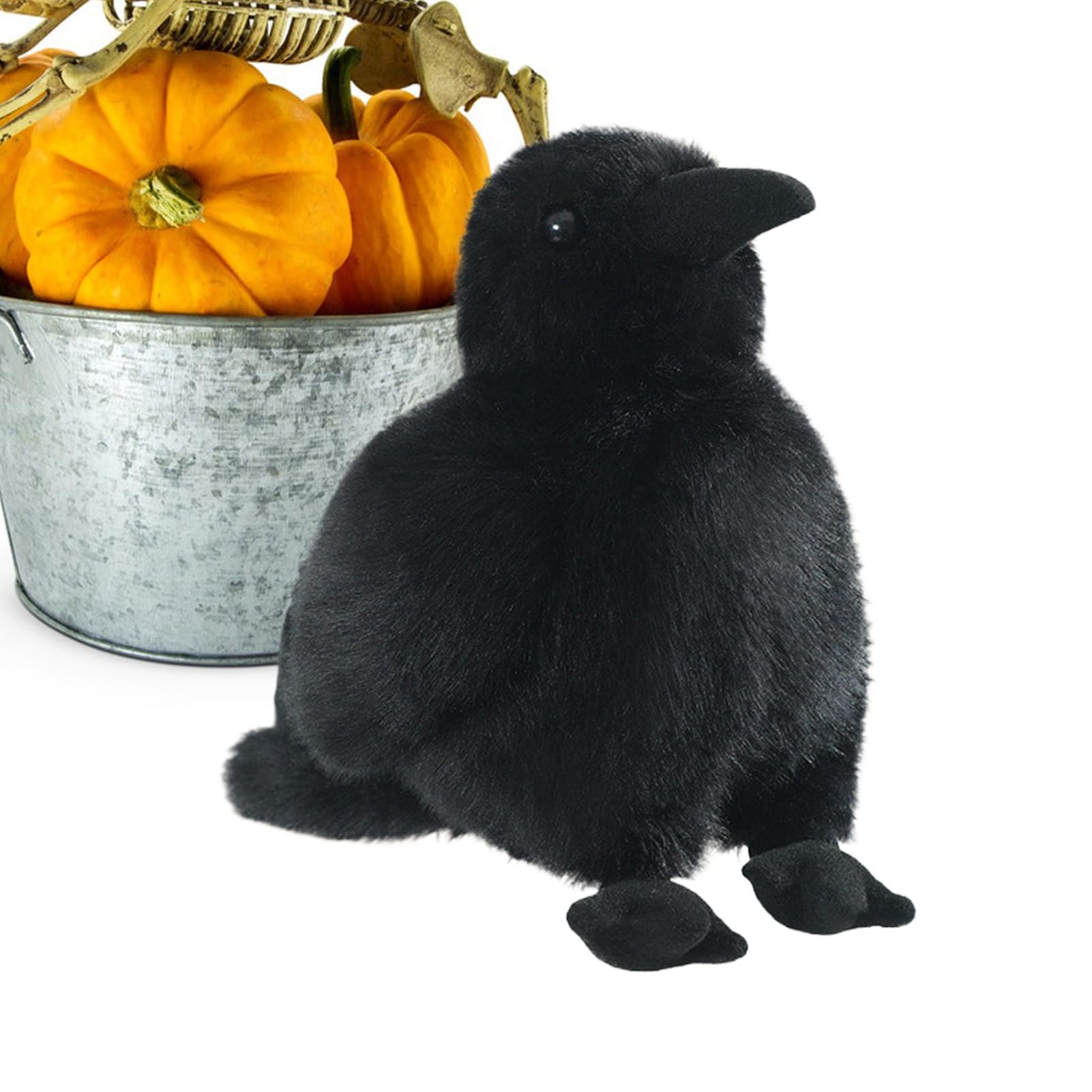 Crow Stuffed Animal – Realistic Black Crow Plush Toy | Soft, Bird Stuffed Toy with Expressive Eyes, for Bird Lovers, Kids, and Collectors, Perfect Cuddly Companion or Decorative Ac
