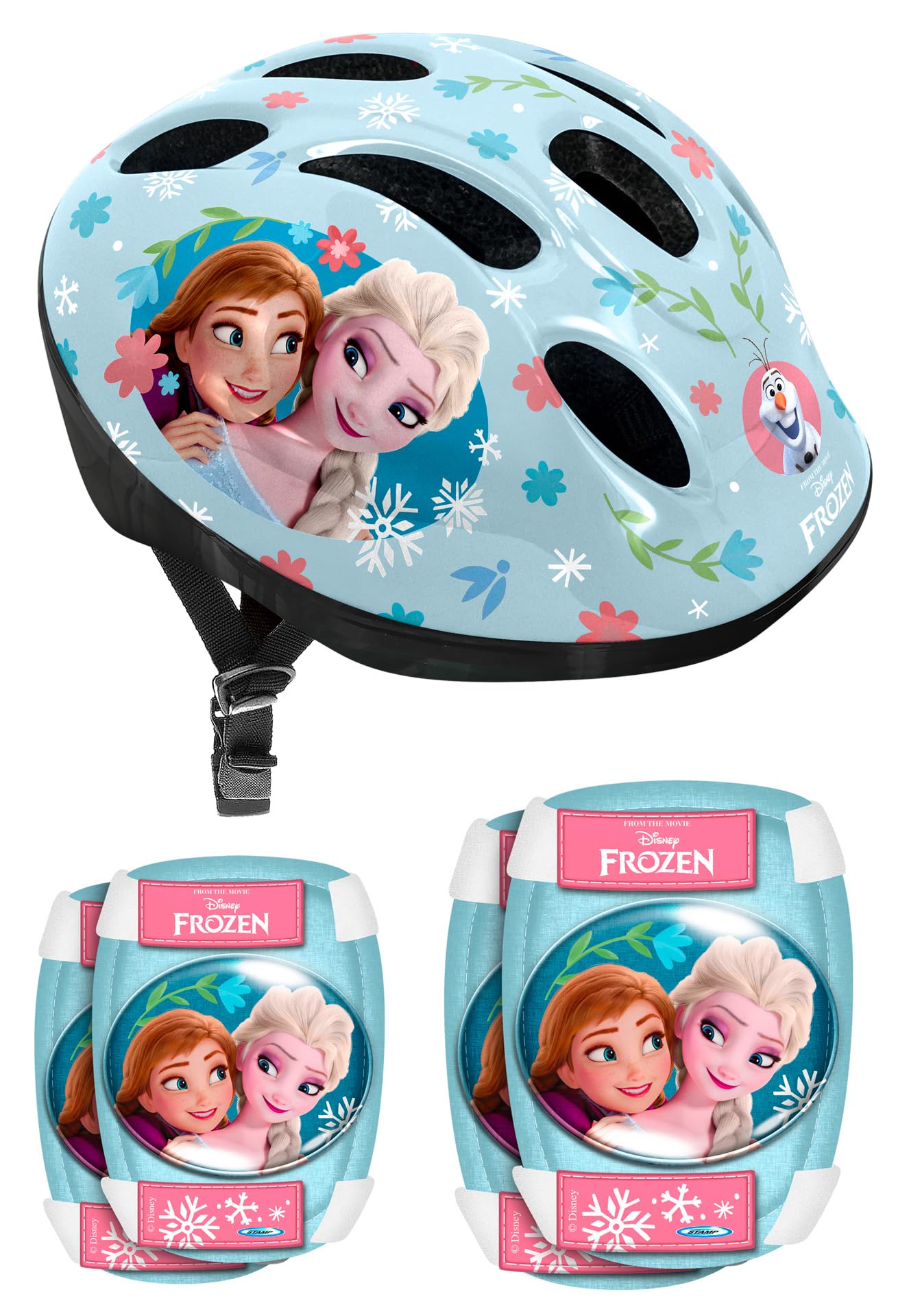 Set Helmet + Elbow & Knee Pads Frozen 2