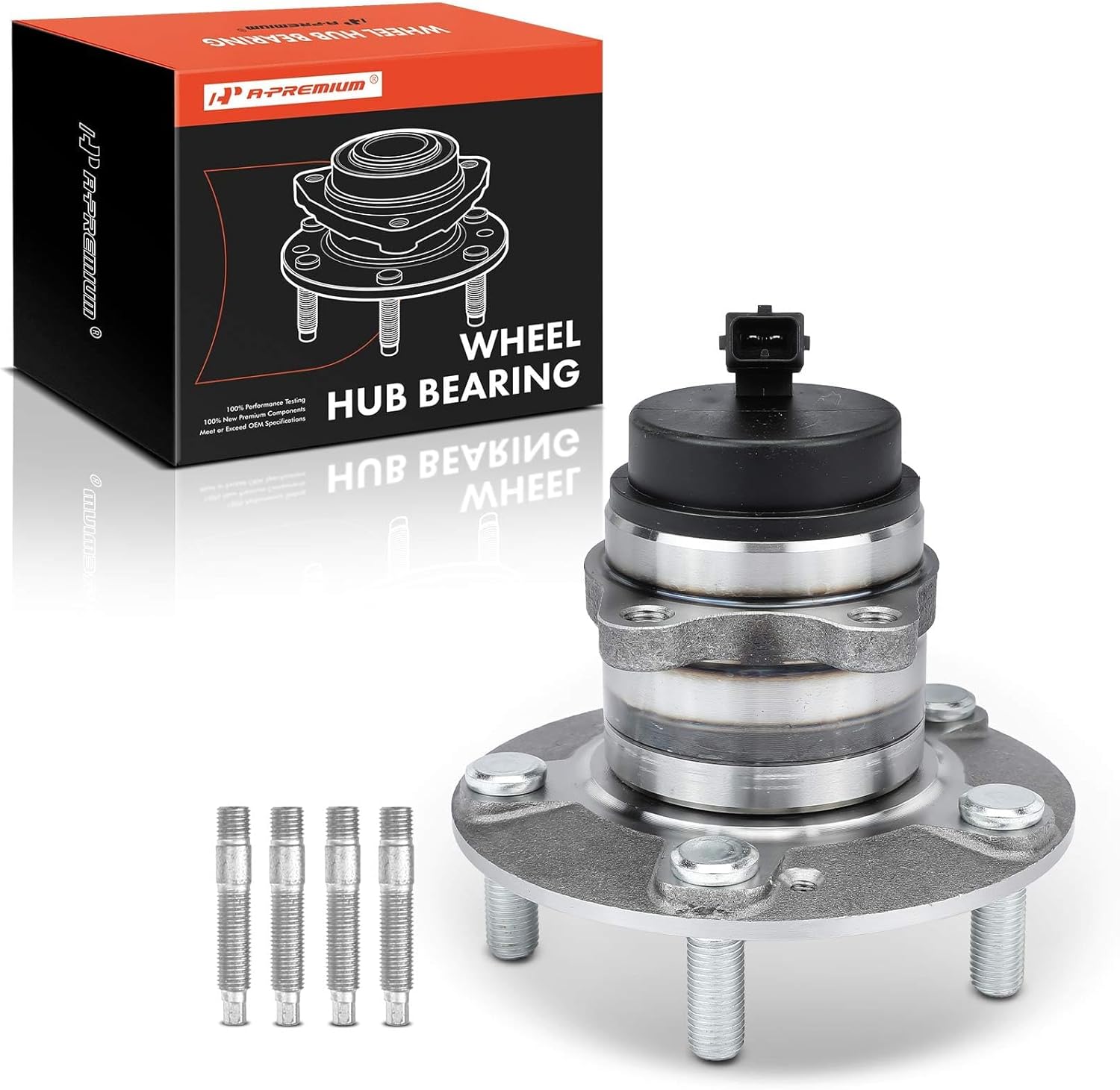 A-Premium Rear Wheel Bearing and Hub Assembly with ABS & 5-Lug Compatible with Kia Forte 2010-2013, Forte Koup 2010-2013, Forte5 2012-2013