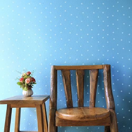 Miniatura 2 de Plantilla de patrón de pared Little Diamonds Allover - Pequeña - Decoración de pared de bricolaje - Papel tapiz alternativo