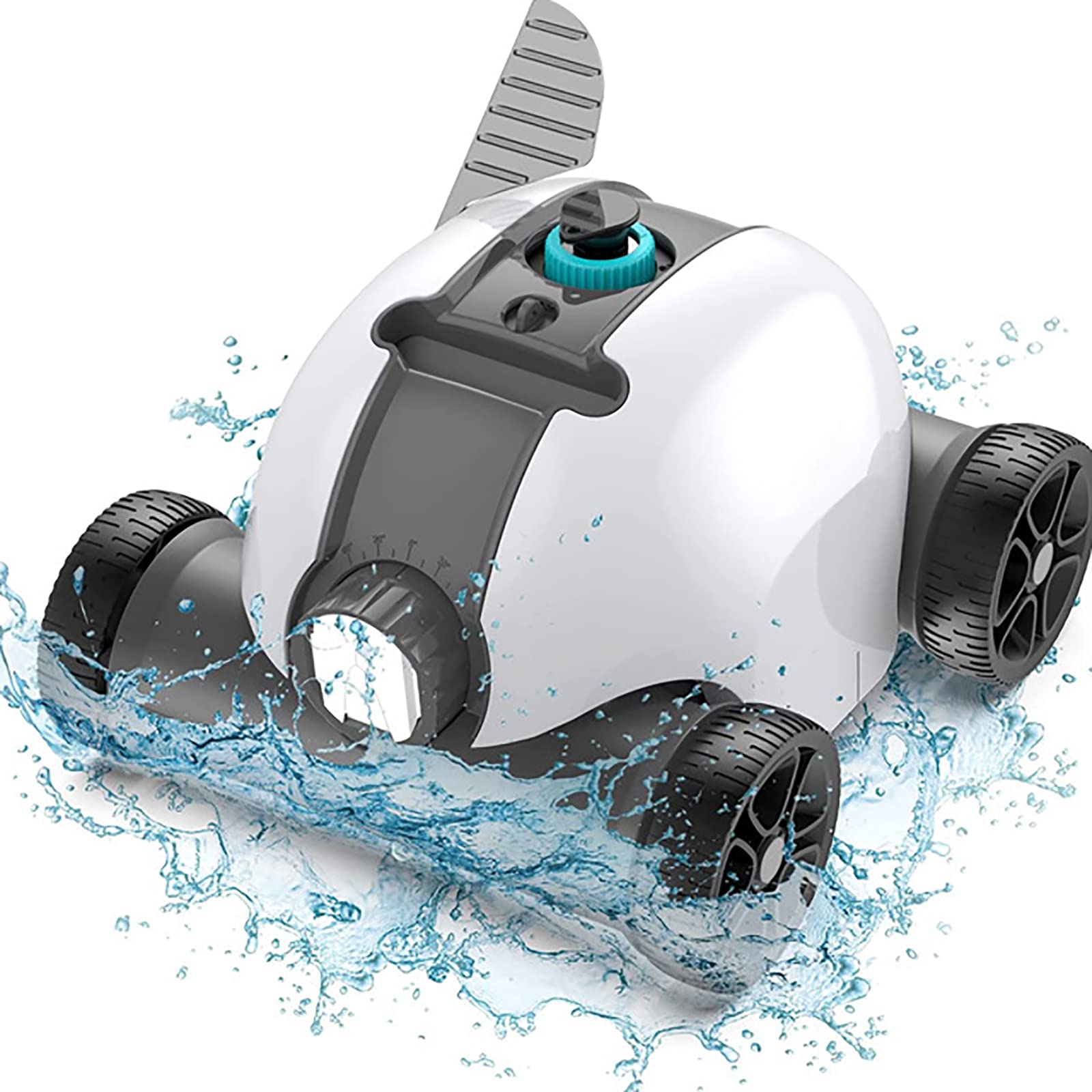 Bezprzewodowy robot do czyszczenia basenów, automatyczny odkurzacz basenowy z silnym ssaniem, wskaźnik LED, ostatnie 90 minut, samoczynne parkowanie, idealny do płaskich basenów naziemnych i naziemn