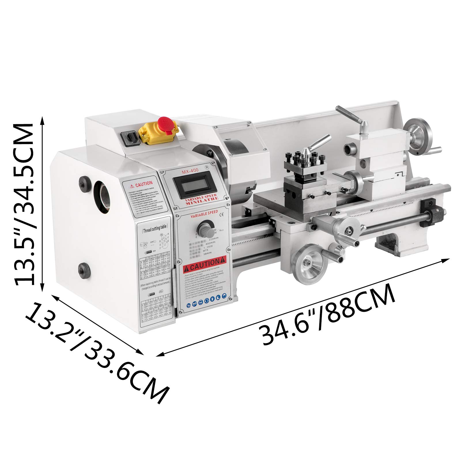 VEVOR Mini Metal Lathe 8.7"x16", Mini Lathe Machine 2250 PRM Variable