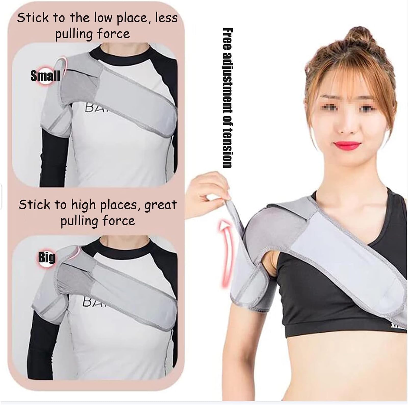 JOSBY Écharpe d'immobilisation de Dislocation de l'épaule, Support d'épaule de rééducation, Support d'épaule élastique réglable, pour Le soulagement de la Douleur et la prévention des tendinites