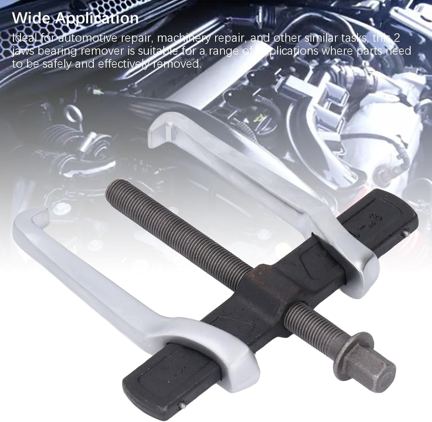Professional 150mm 2 Jaw Puller Tool, Carbon Steel Construction, Reversible Jaws for Automotive and Mechanical Repair