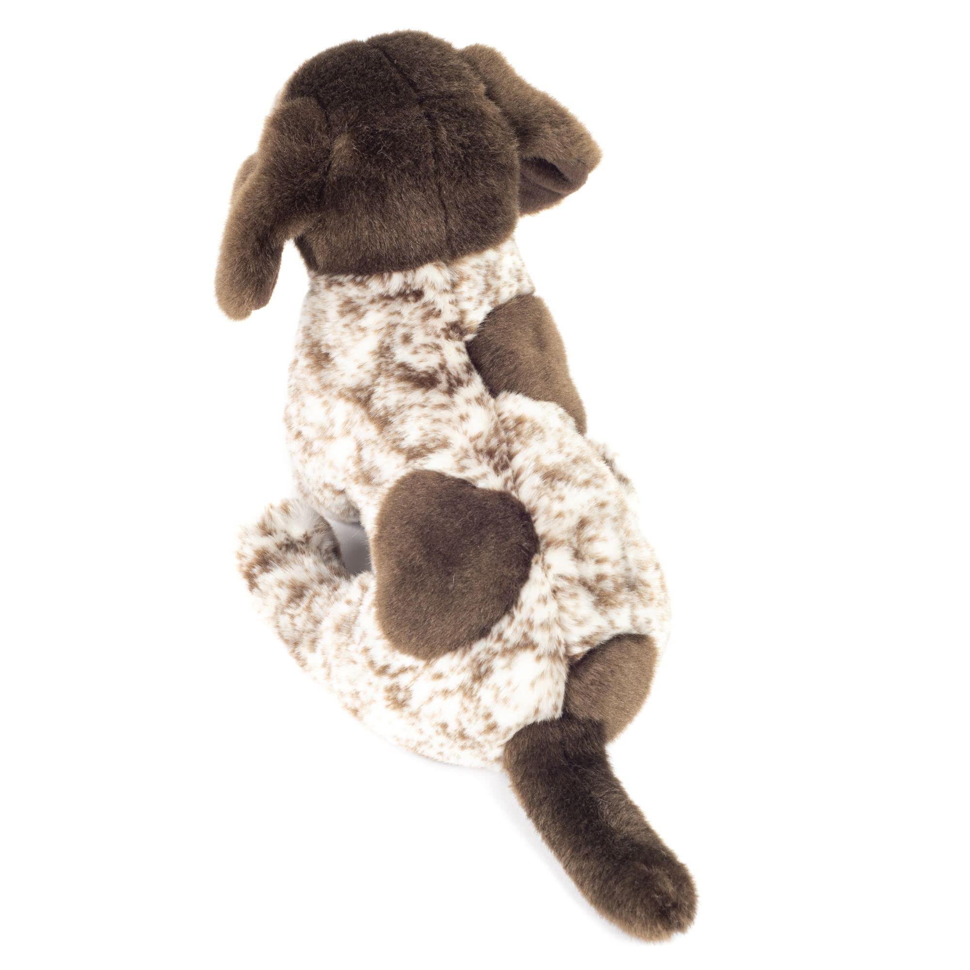 Teddy Hermann 91968 niemiecki szczeniak z drucianego włosa, 30 cm, przytulanka, pluszowa zabawka z wypełnieniem z recyklingu