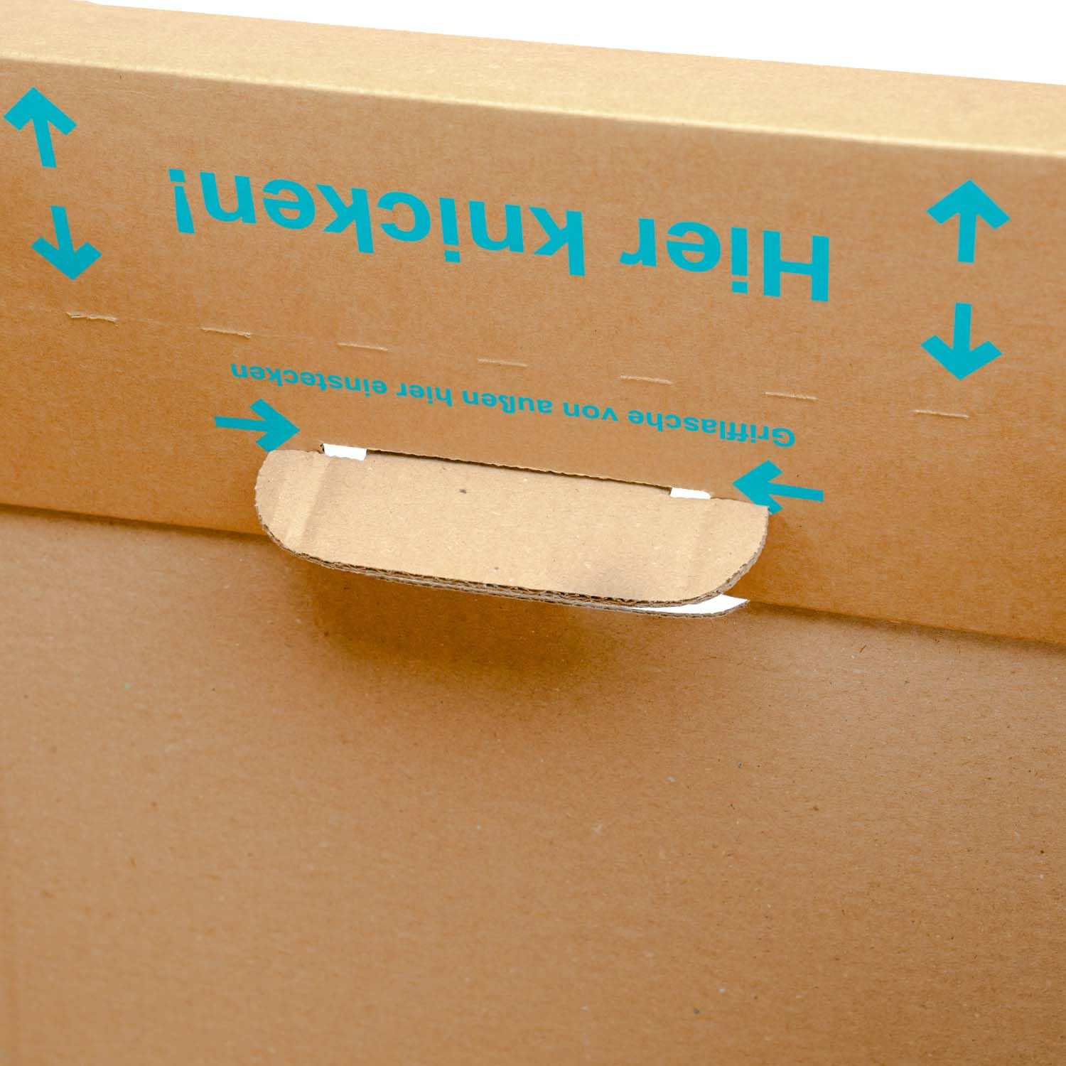 10 Umzugskartons 620 x 300 x 330 mm zweiwellig stabiler Karton bis 40 kg verstärkte Griffe und stapelbar Umzugkarton Umzugsbox Bücherkarton Archivbox Ordnerkarton Umzugskiste (10 Stück)