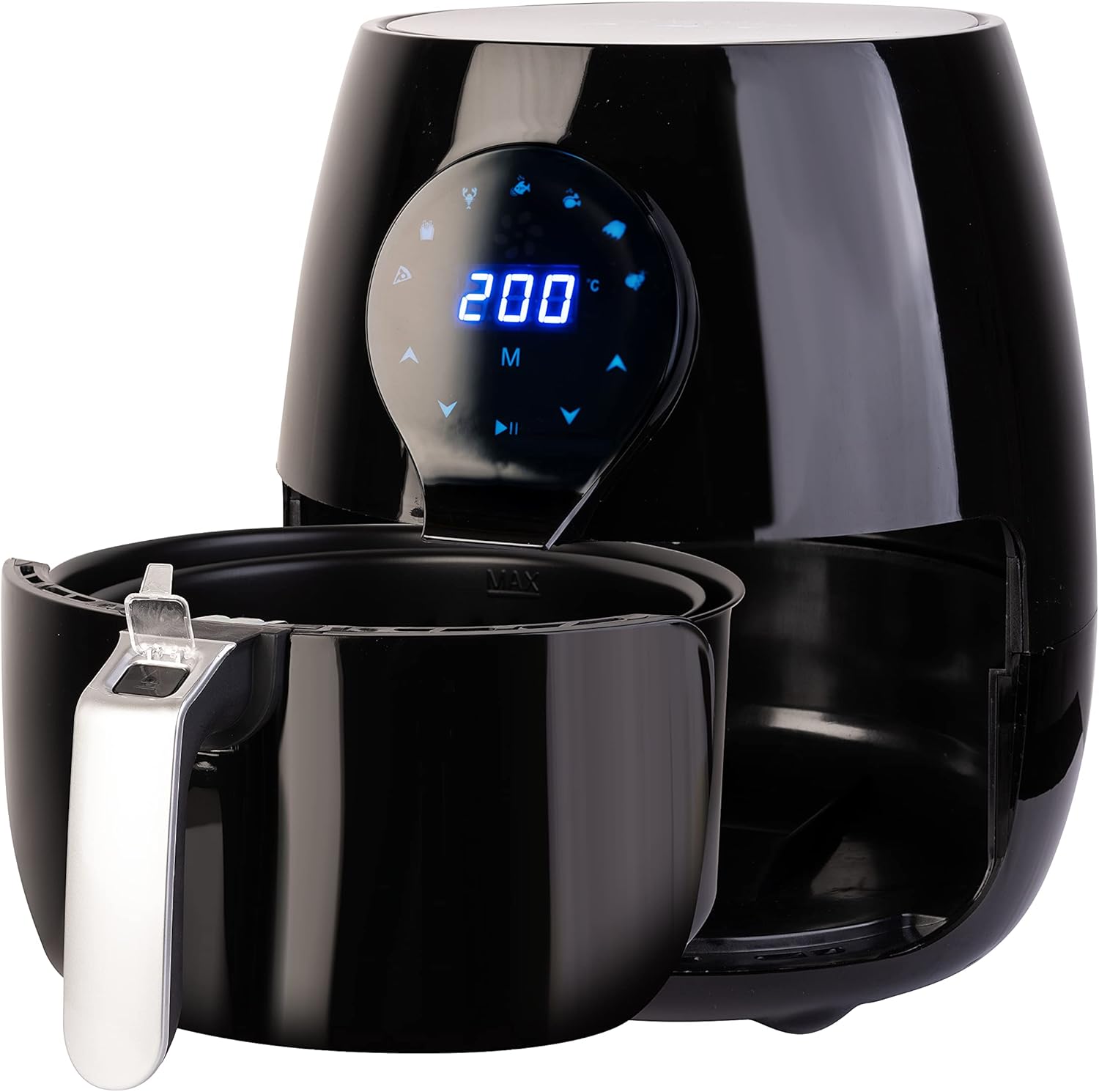 AMC Friggitrice ad aria calda elettrica da 3,5 Litri, Friggitrice aria Senza Olio con Touch Screen LCD, fornetto elettrico da 1500W con 6 metodi di cottura, Cestino Staccabile, Senza BPA,3.5L,1500 W AMC Friggitrice ad aria calda elettrica da 3,5 Litri, Friggitrice aria Senza Olio con Touch Screen LCD, fornetto elettrico da 1500W con 6 metodi di cottura, Cestino Staccabile, Senza BPA,3.5L,1500 W