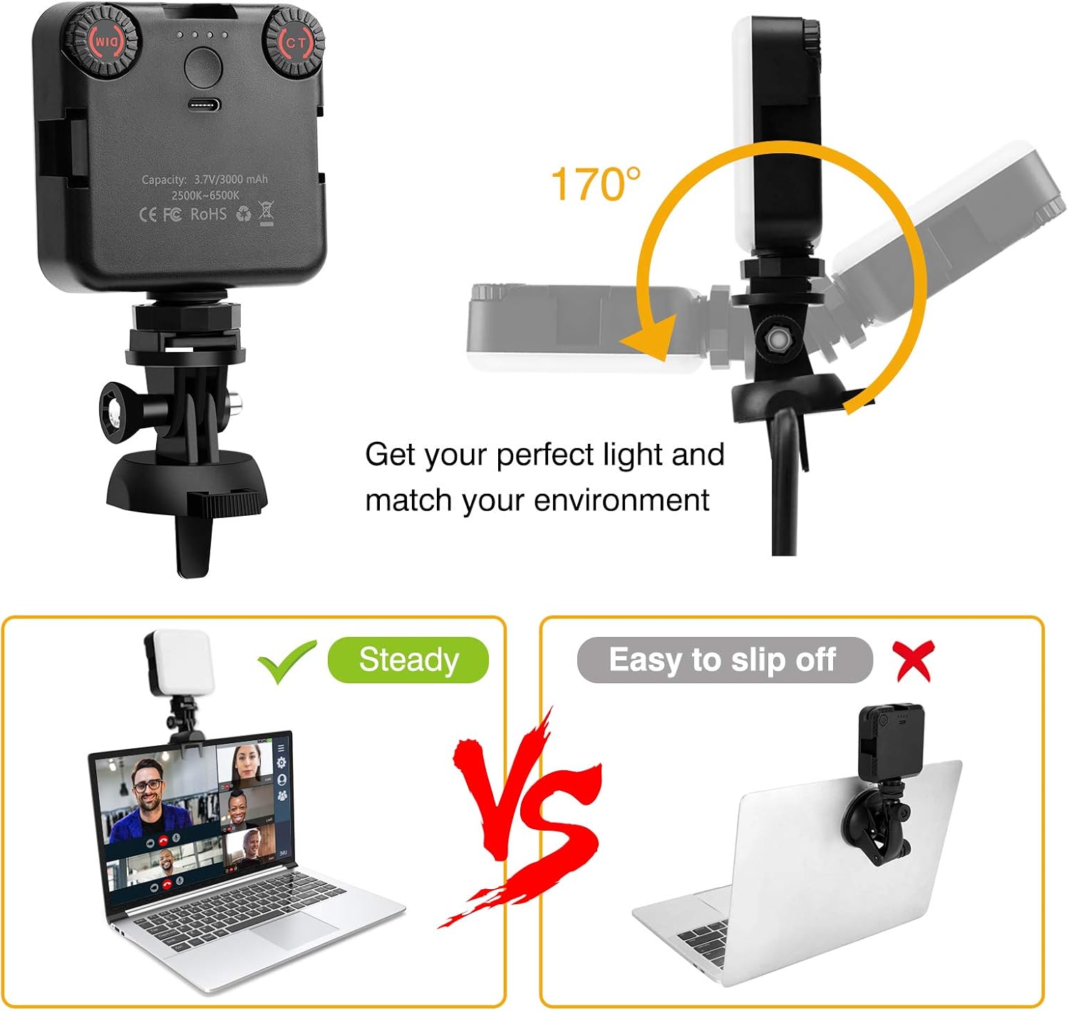 🔥 Video Conference Lighting with Upgraded Clamp Mount, Zoom Lighting for Computers, 2500-6500K Dimmable Laptop Webcam Lighting Remote Working and Self Broadcasting,Halloween for Children Exclusive Discount 50% Price Video Conference Lighting with Upgraded Clamp Mount, Zoom Lighting for Computers, 2500-6500K Dimmable Laptop Webcam Lighting Remote Working and Self Broadcasting,Halloween for Children