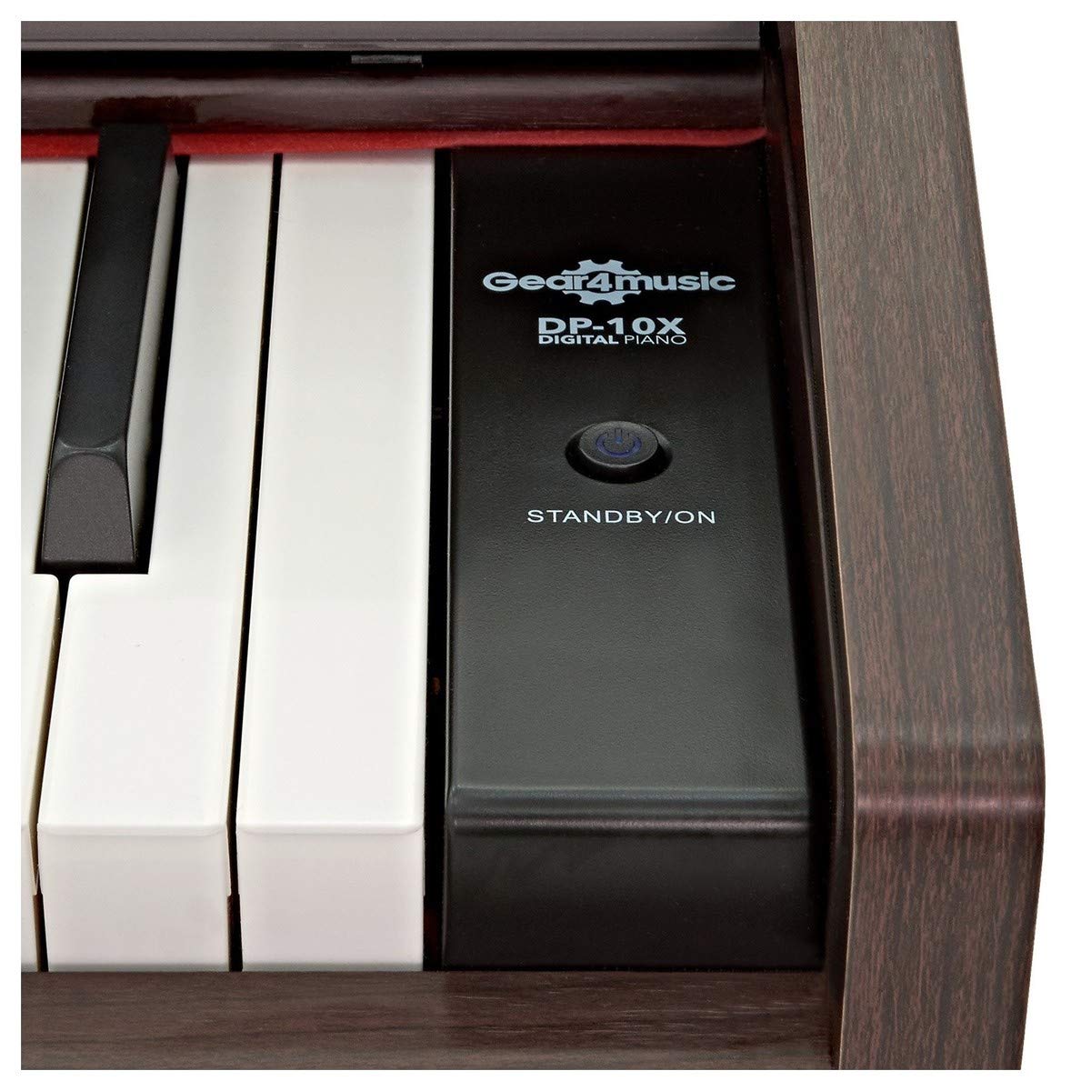 DP-10X Pianoforte Digitale di Gear4music + Accessori, Palissandro Scuro | 88 Tasti ad Azione Martelletto per un Jeu Espressivo, Registrazione USB e Memoria Interna, Metronomo e Modalità Apprendimento