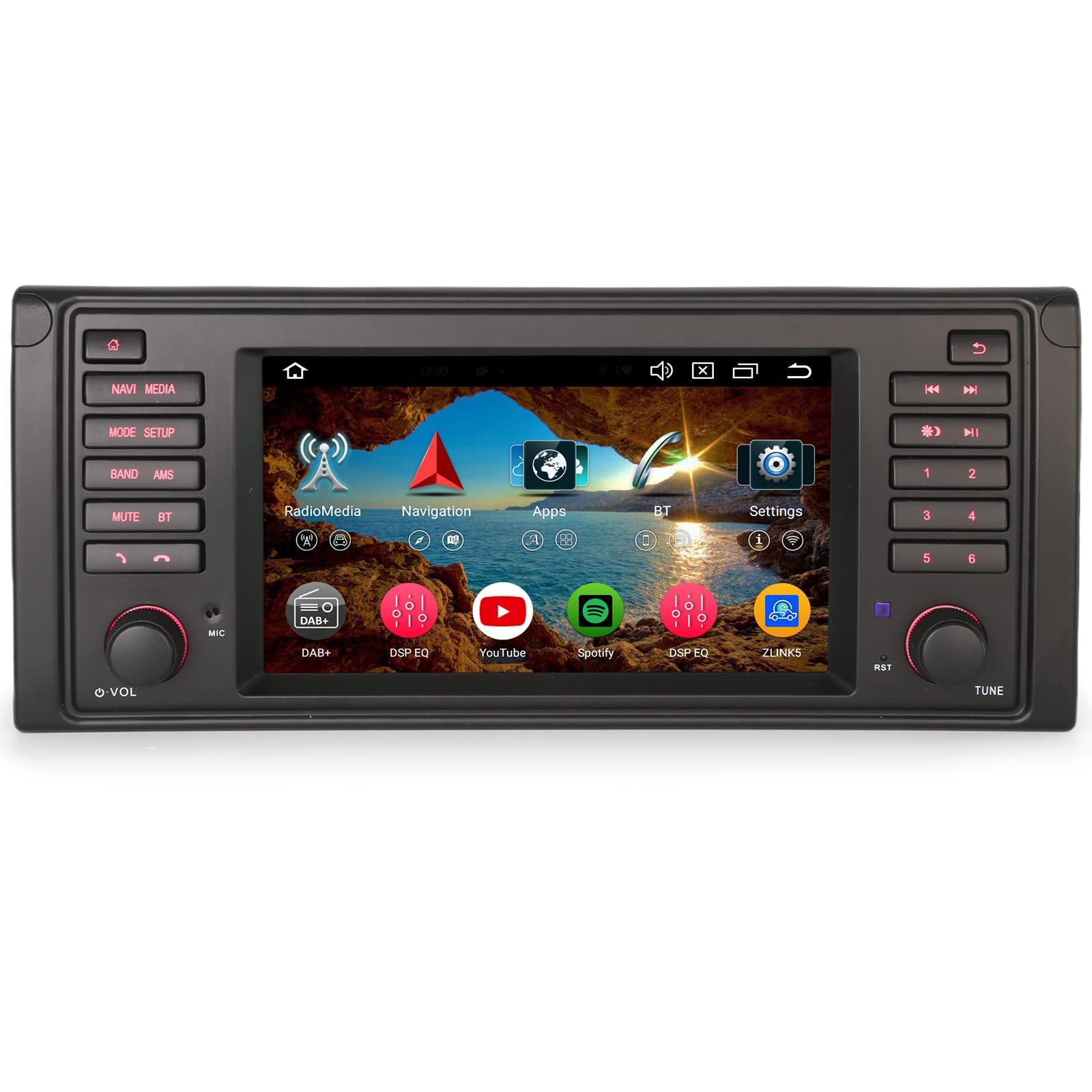 erisin Android 16 [4+64GB] 8 Cœurs Autoradio pour BMW Série 5 E39 M5 Carplay sans Fil Android Auto GPS Navigation DSP Bluetooth 5.0 WiFi SWC Canbus 7 Pouces Écran Tactile