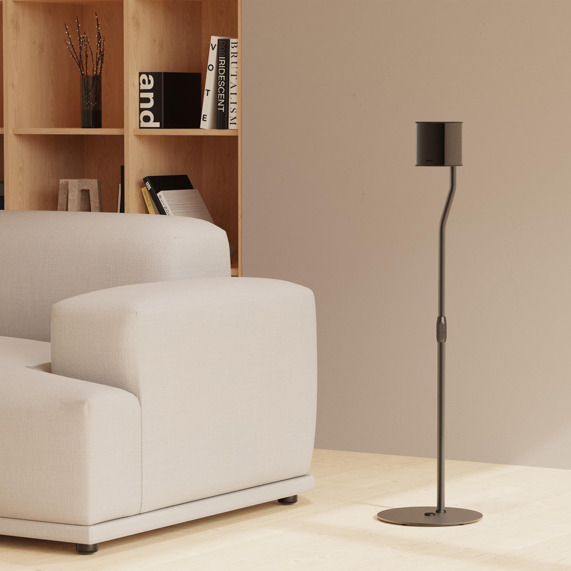 Kanto SLH Universal Height Adjustable Speaker Stands for Satellites up to 4 kg | Pair | Black
