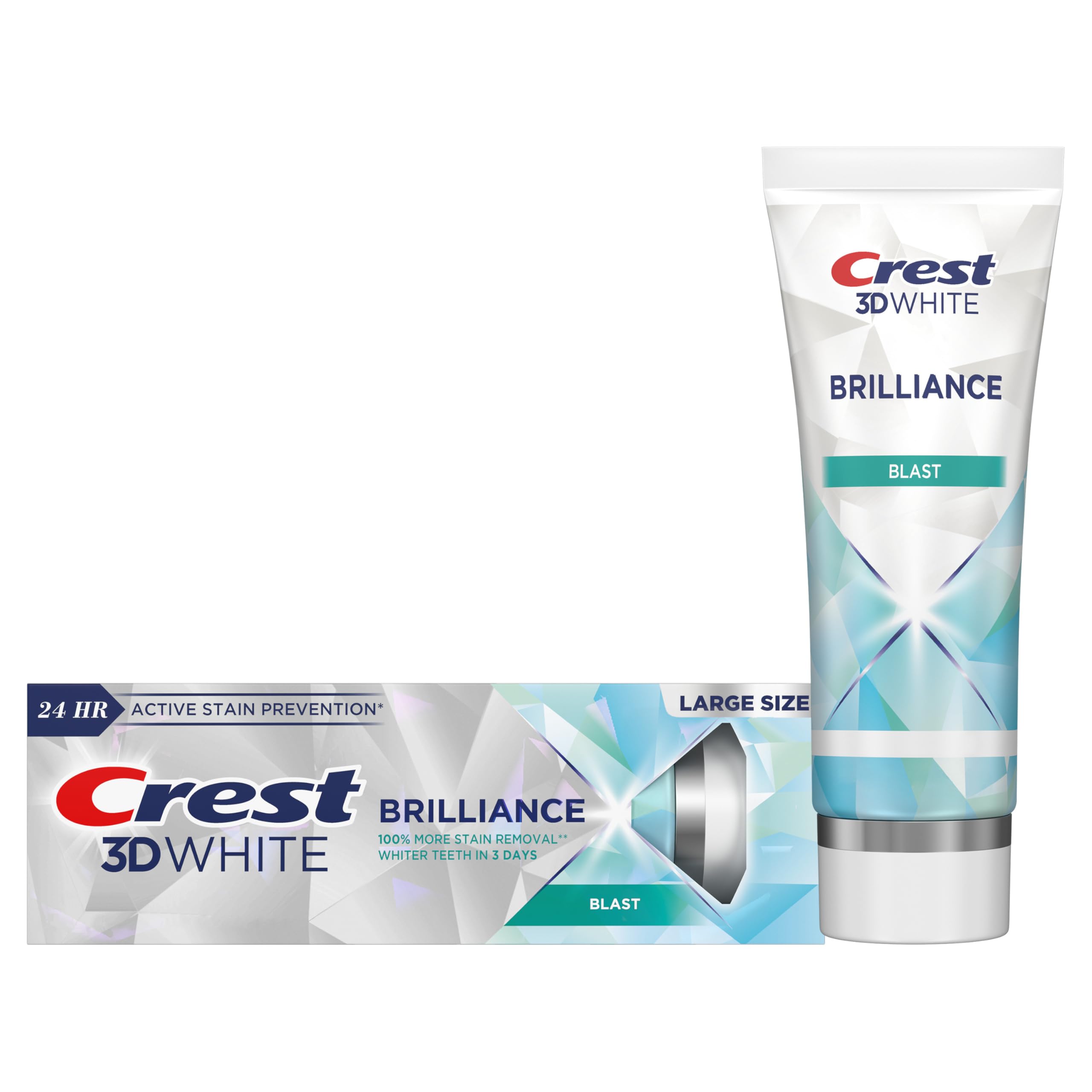 Crest 3D White Brilliance Whitening Vibrant Peppermint Toothpaste 3 count