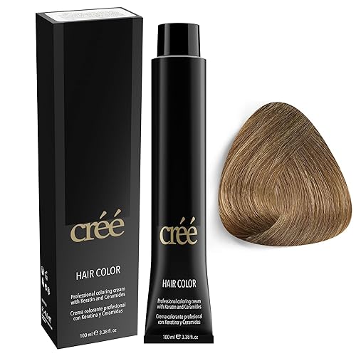 Cree Professional 8.7 - Tinte permanente para el cabello rubio arena claro, larga duración, rico y vibrante, cobertura de canas, 3.4 onzas líquidas