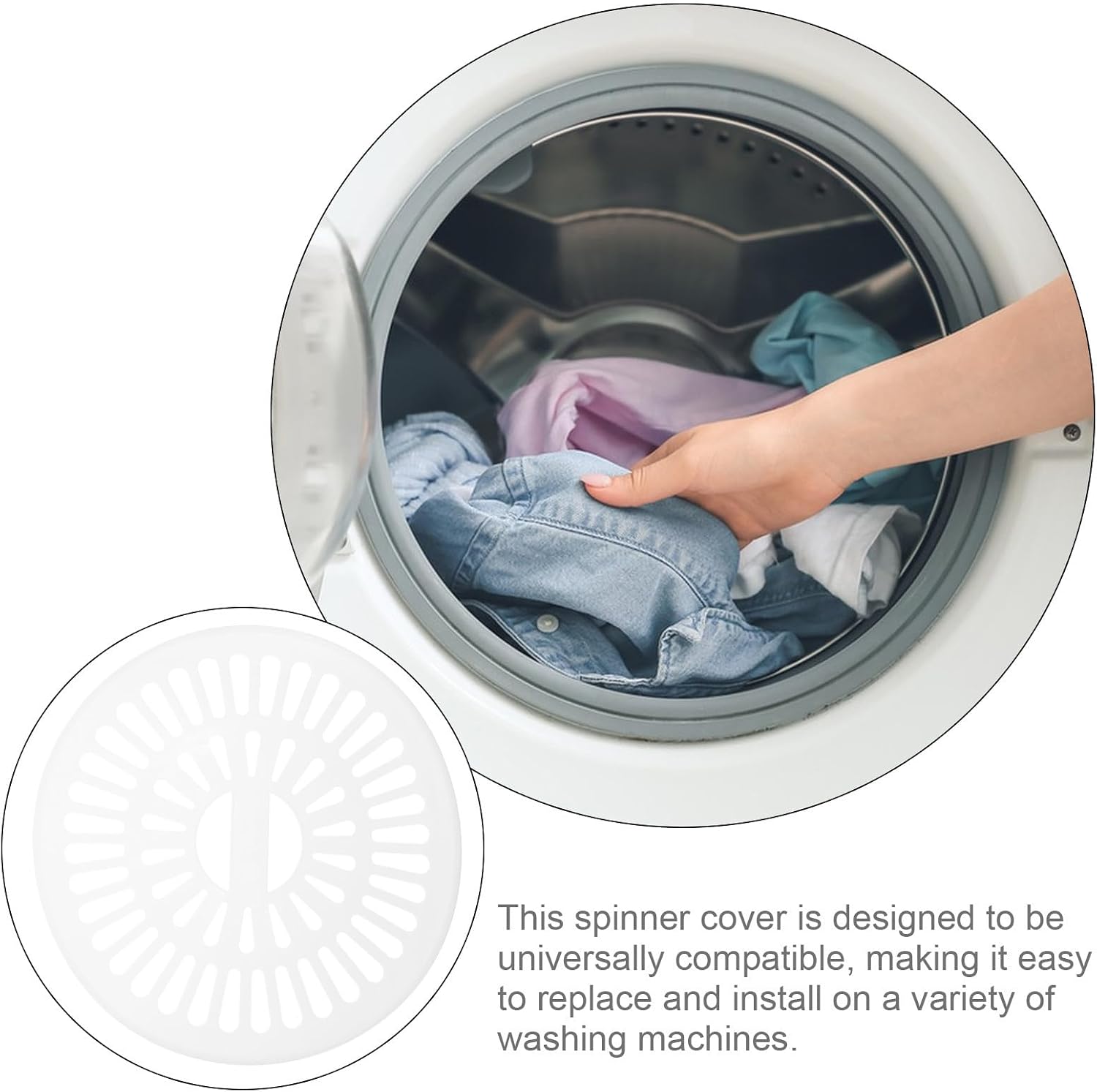 LABRIMP 2pcs Washer Spin Basket Press Plate Universal Spin Dryer Cloth Holder Laundry Fixing Plate for Garment Dryer, Quick Dry Laundry Helper for Household Use