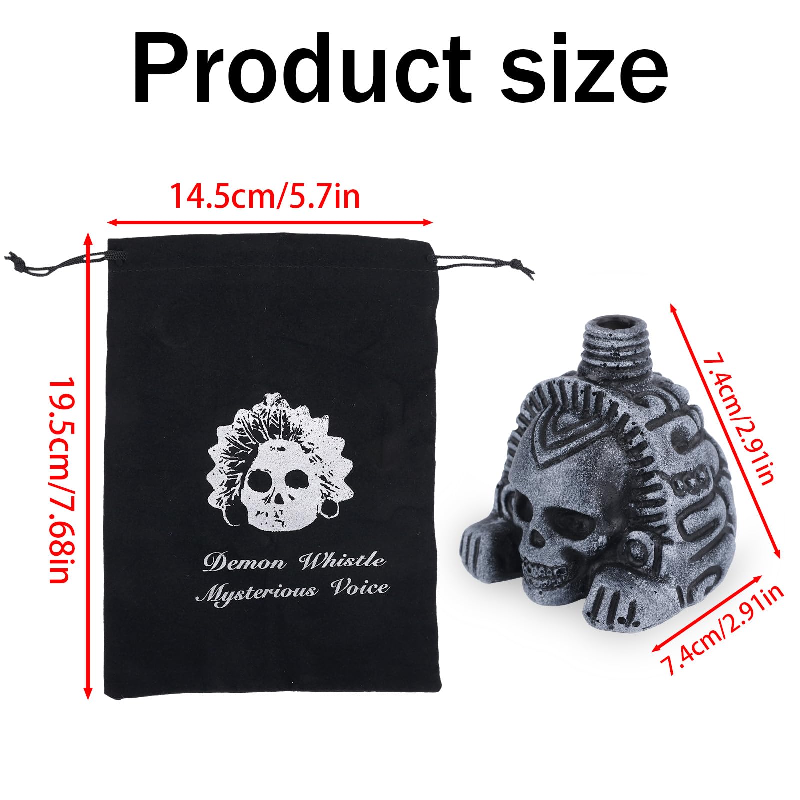 Fukaisu Aztec Death Whistle, Loudest Human Scream 125+ Decibels Real Screaming Aztec Whistle for Halloween Mexican Festival Pranks - Image 2