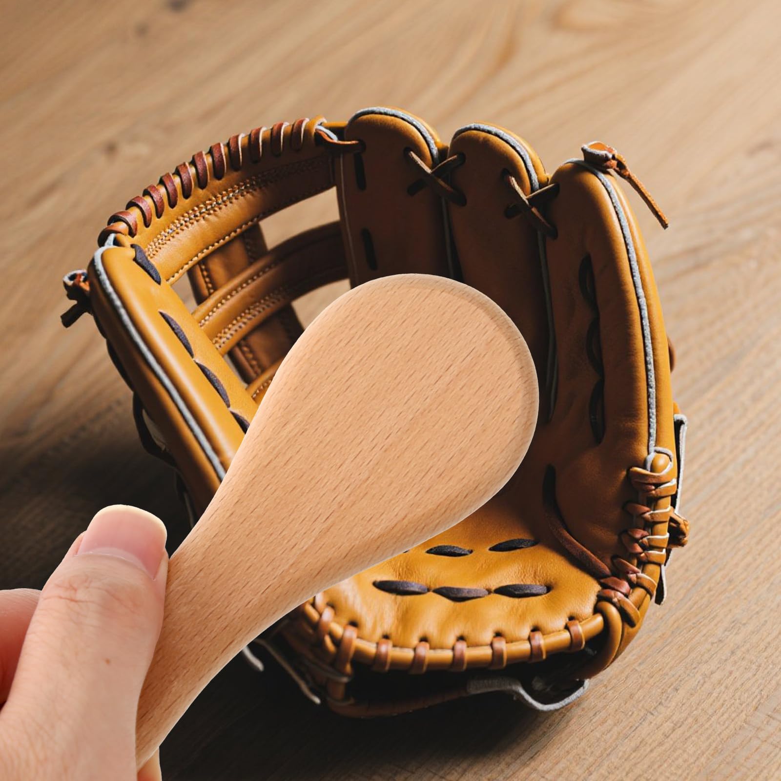 lasuroa 2 Brosses à Récurer pour Gants Baseball, Brosses à Récurer pour Gants Baseball Poils de Cheval Doux Noirs et Blancs Accessoires de Nettoyage en Profondeur