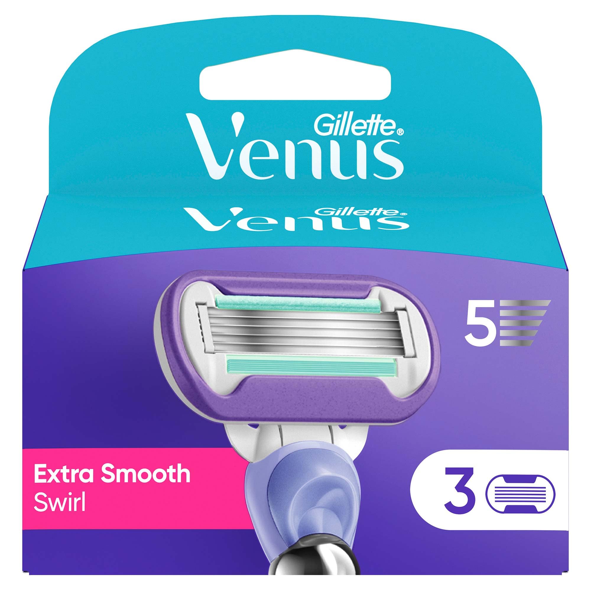 Gillette Venus Extra Smooth Kadın Bıçakları, 3 Yedek Bıçak