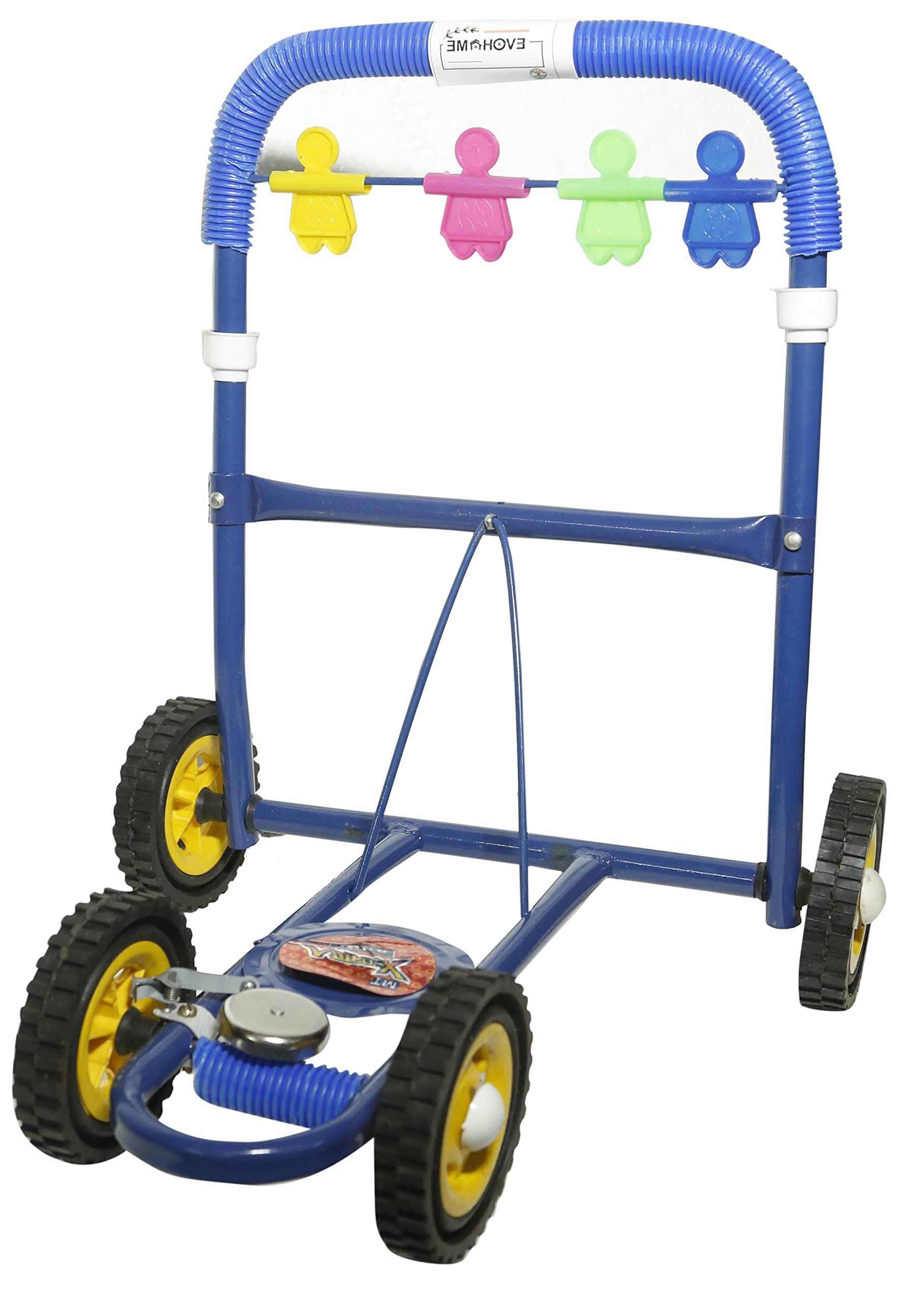 EVOHOME My First Step Baby Walker for Kids 6-18 Months | Iron Reda Activity with Metal Frame | Adjustable & Foldable Walking Support | Baby Walker for Boys & Girls | Safe & Comfortable (Blue)